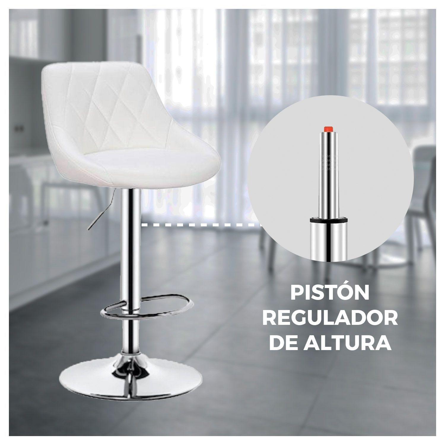 Pack 2 Silla Piso Bar Taburete con Respaldo-1