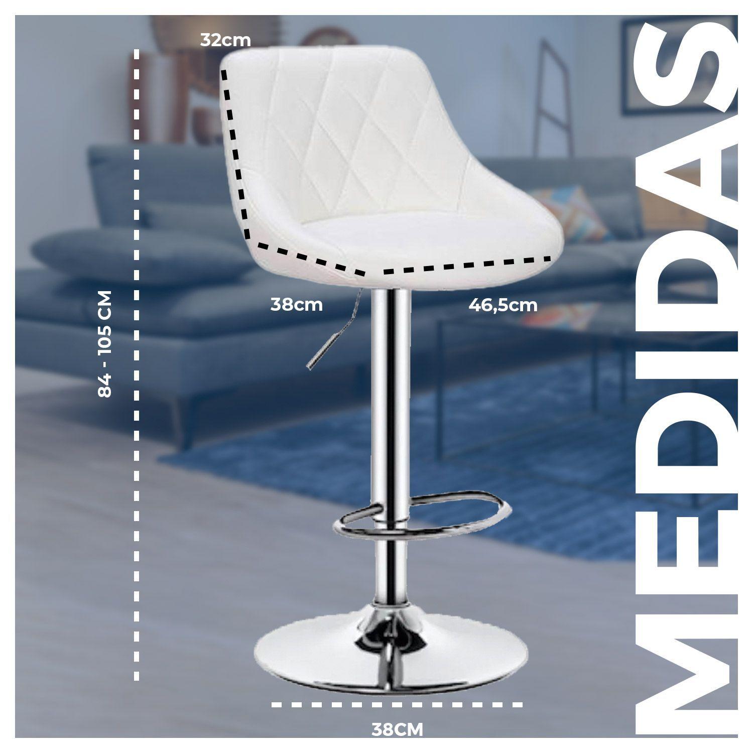 Pack 2 Silla Piso Bar Taburete con Respaldo-2