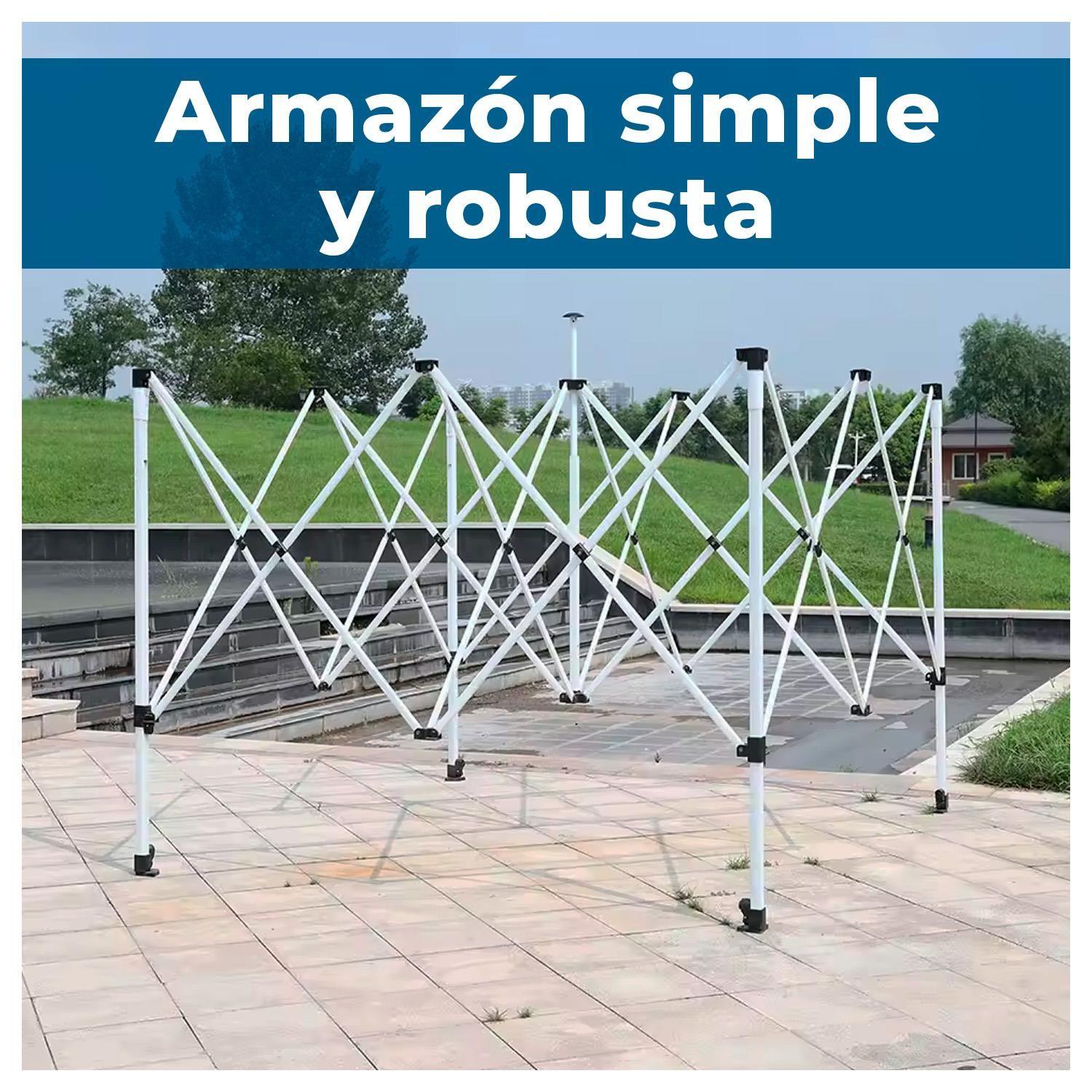 Toldo Plegable Impermeable 3x3 – Montaje Rápido y Resistente al Clima-2