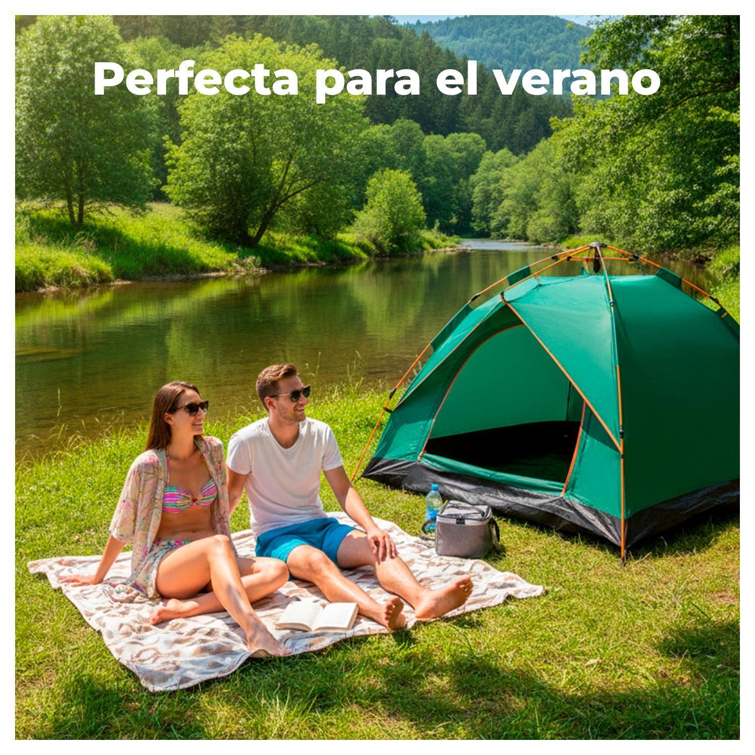 Carpa 3 Personas Impermeable Protección UV y Fácil Armado-2