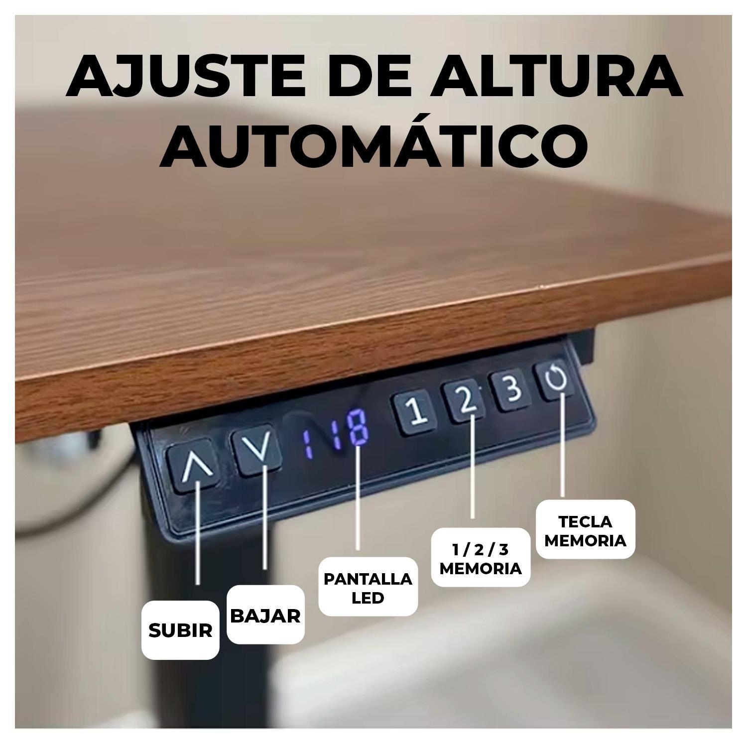 Escritorio Ajustable Automático 140x60cm Altura regulable 68x113cm-2