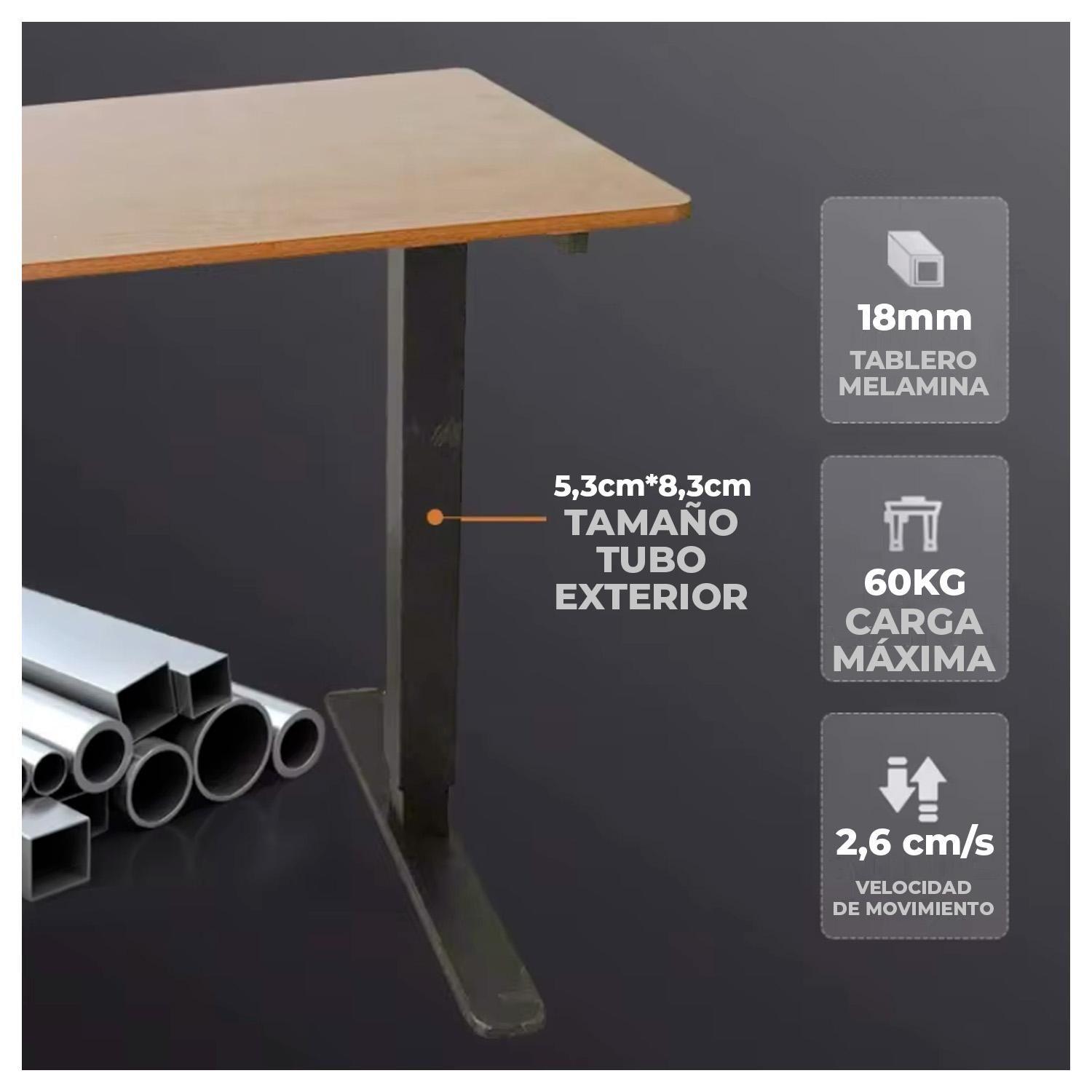 Escritorio Ajustable Automático 140x60cm Altura regulable 68x113cm-4