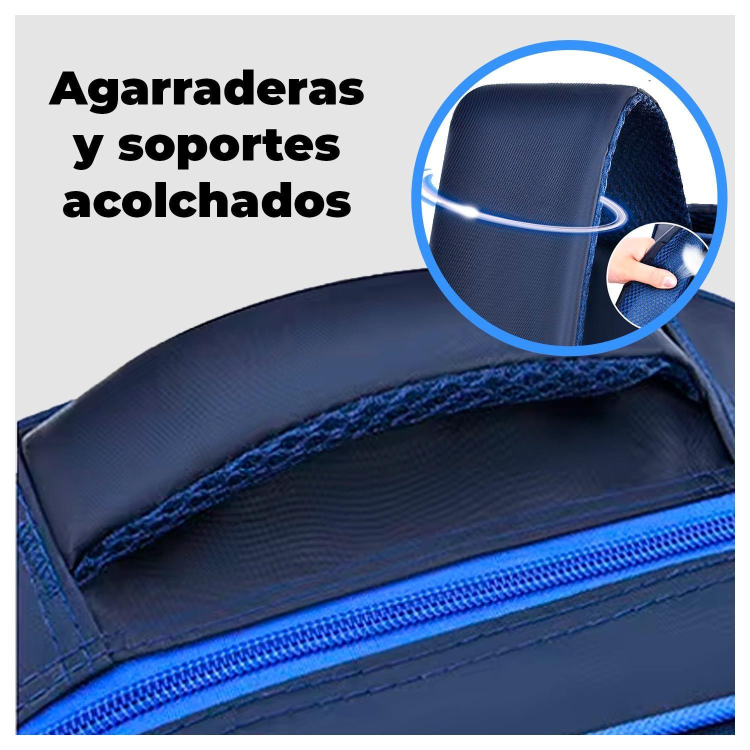 Maleta Mochila 3 en 1 con ruedas y accesorios diseño de fútbol-3