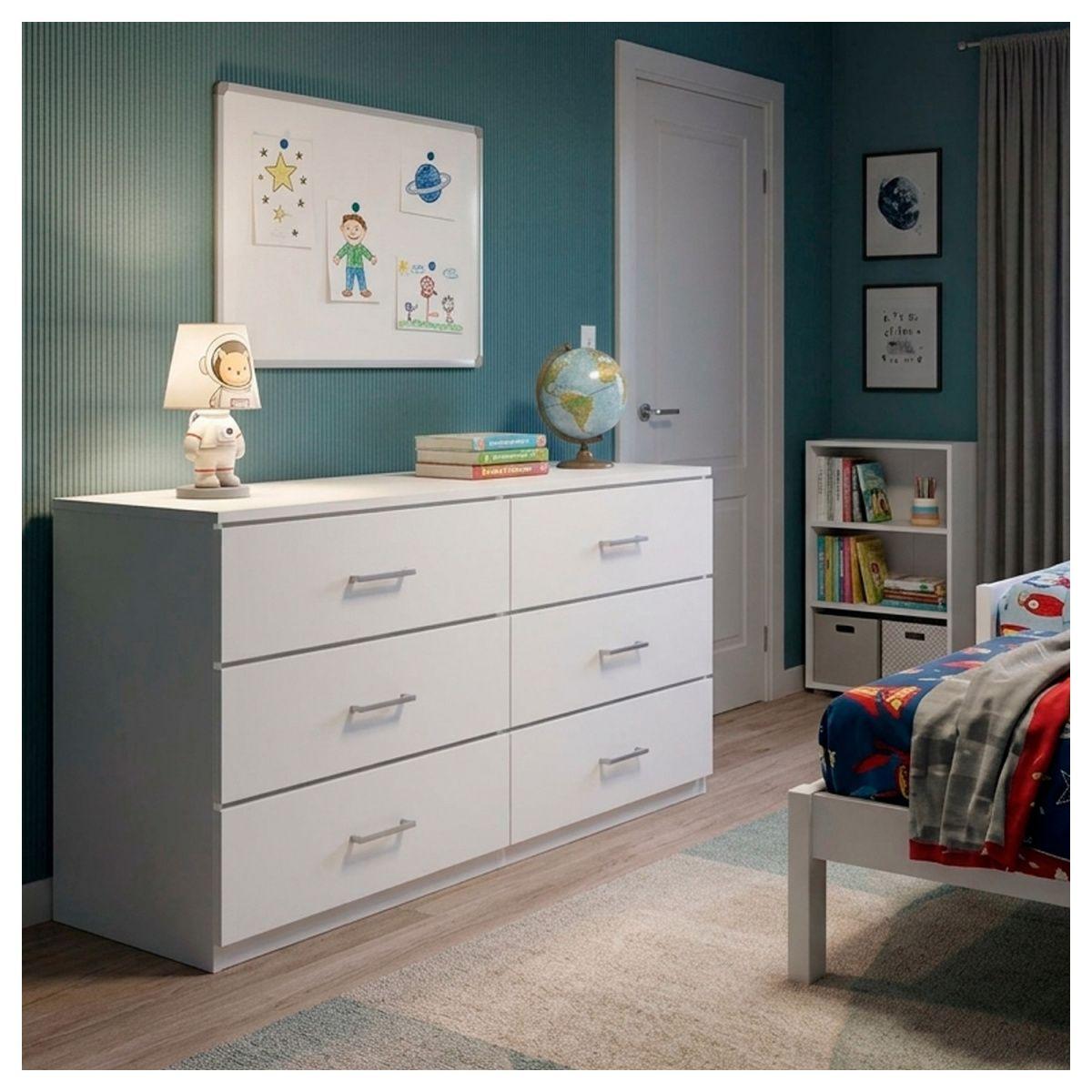 Cómoda 6 Cajones Cajonera mueble organizador dormitorio-4