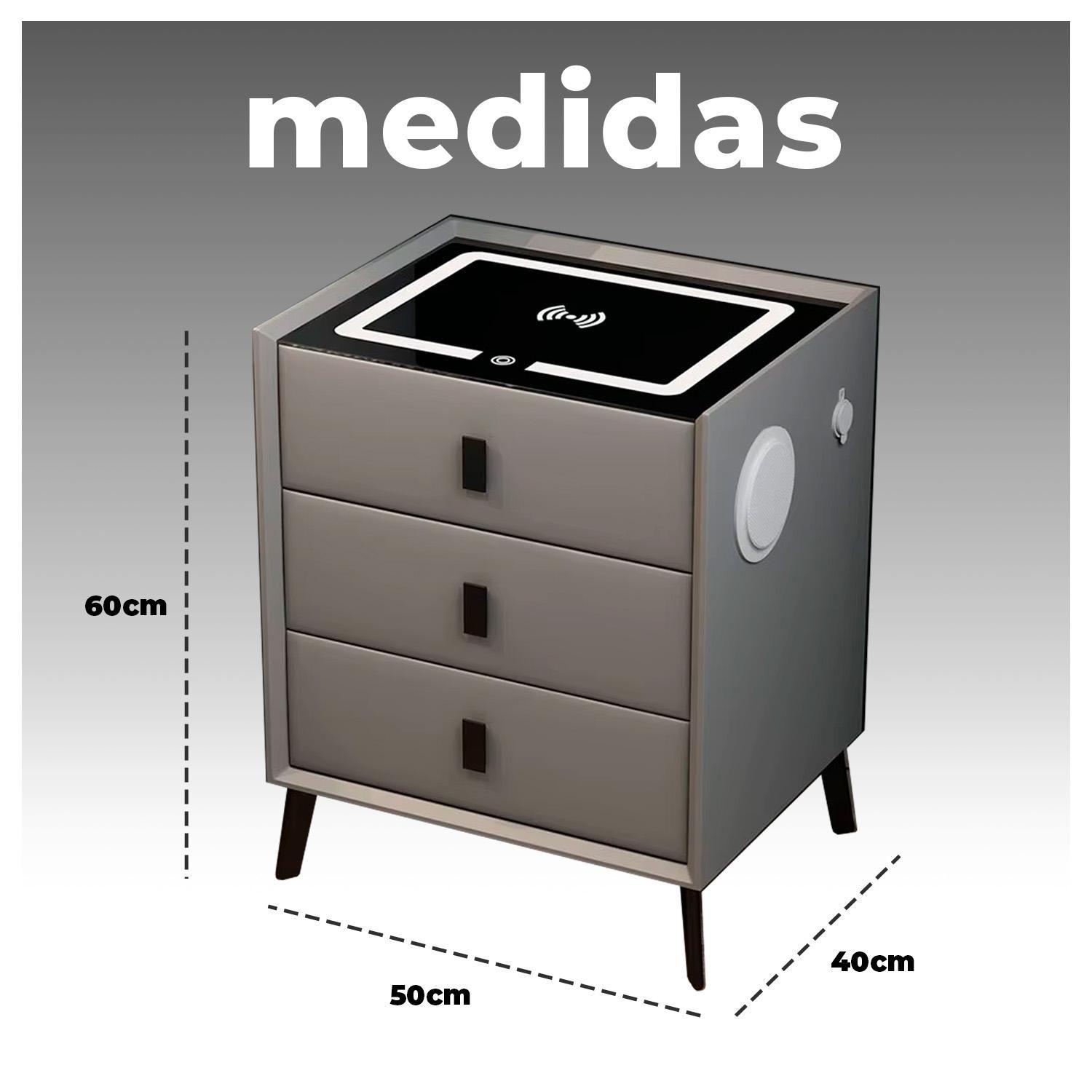 Mesa de Noche Inteligente con Cajones y Tecnología Integrada-5