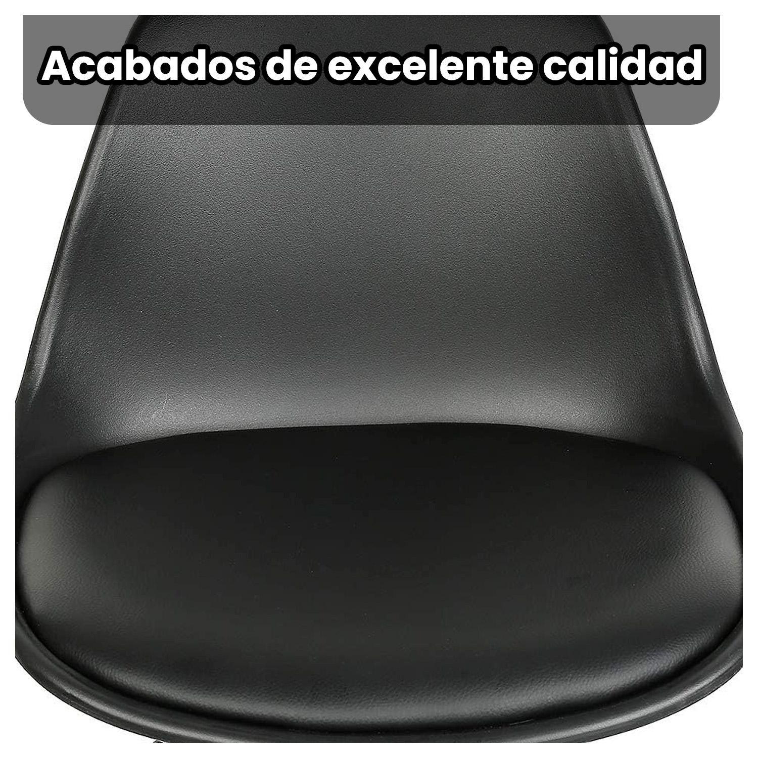 Pack 4 Silla Piso bar Eame de altura con respaldo de polipropileno-4