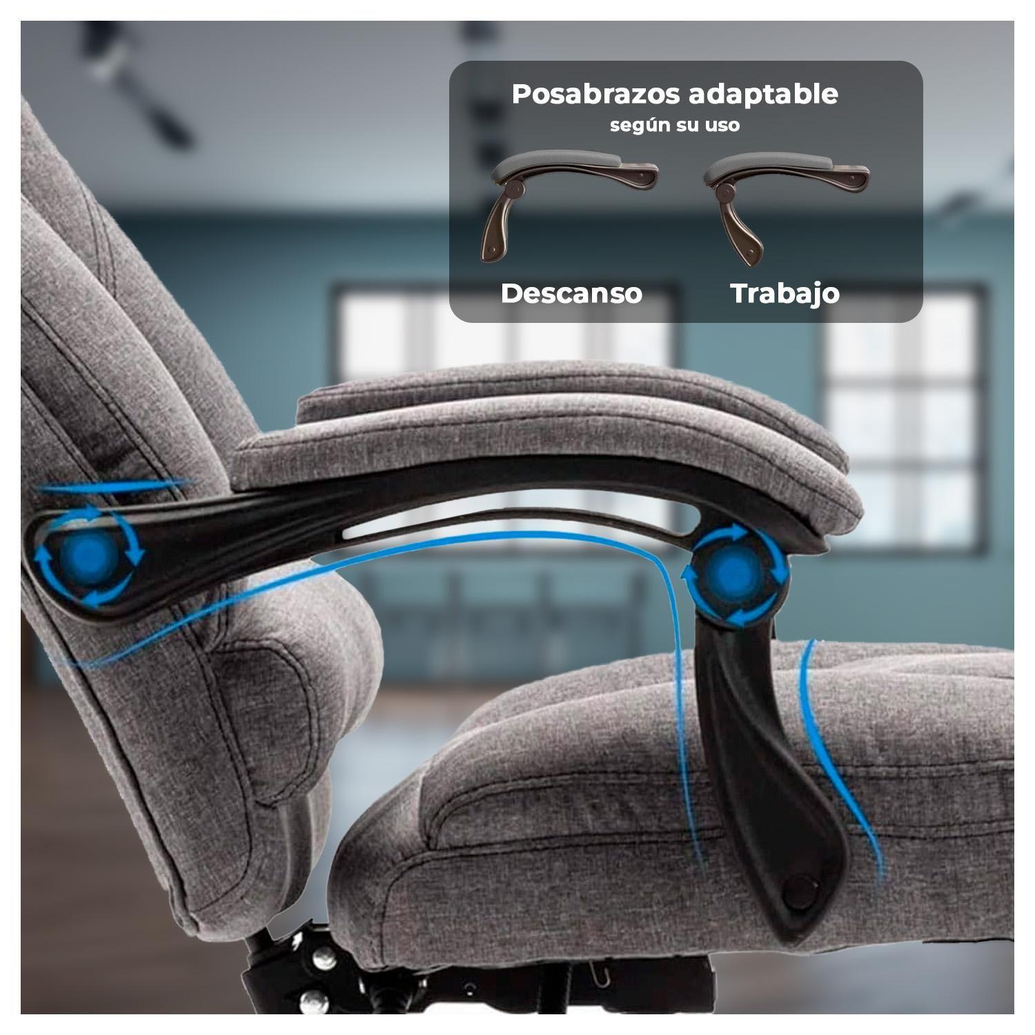Silla de Escritorio Ergonómica con Ruedas Extra Confort Reclinable-2