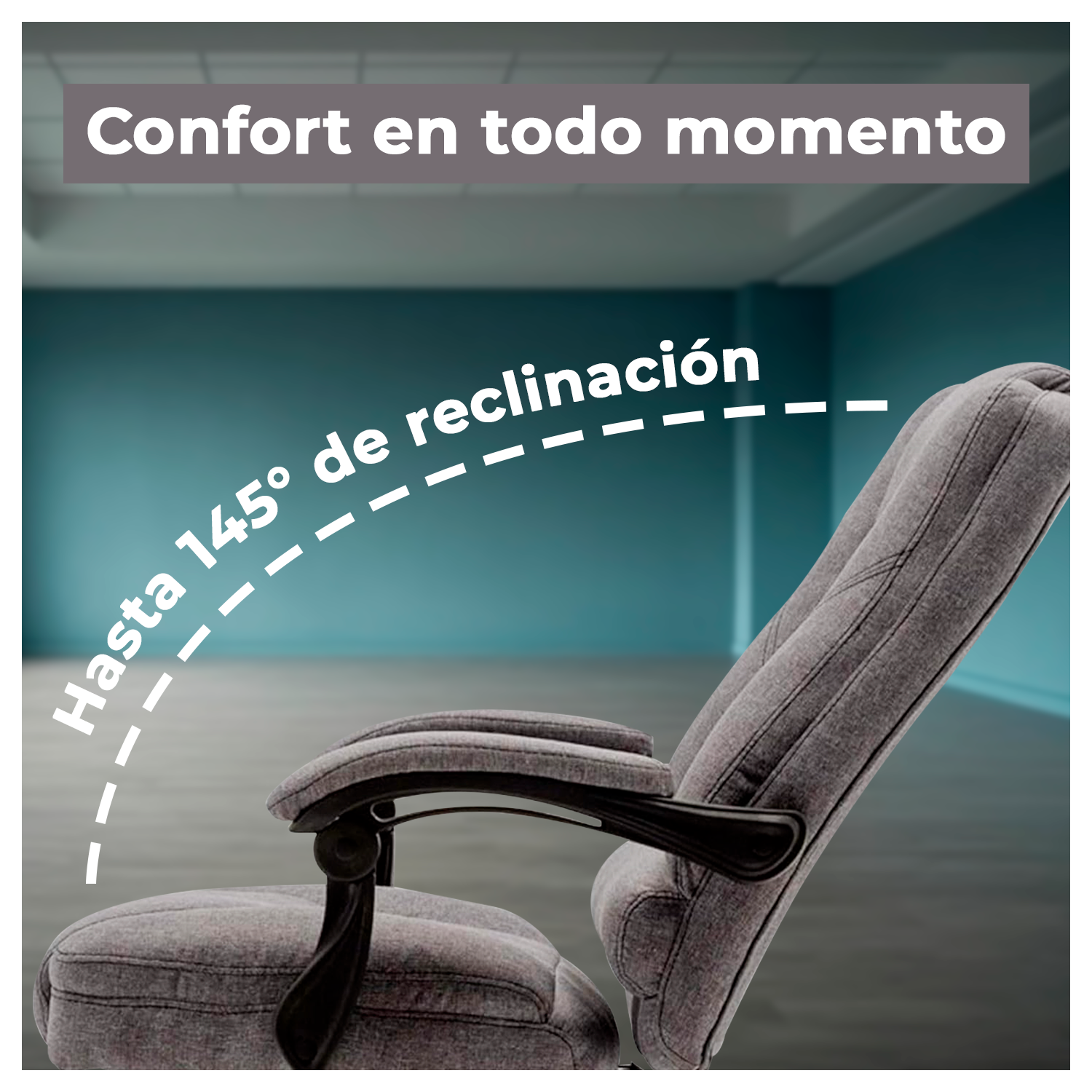 Silla de Escritorio Ergonómica con Ruedas Extra Confort Reclinable-3
