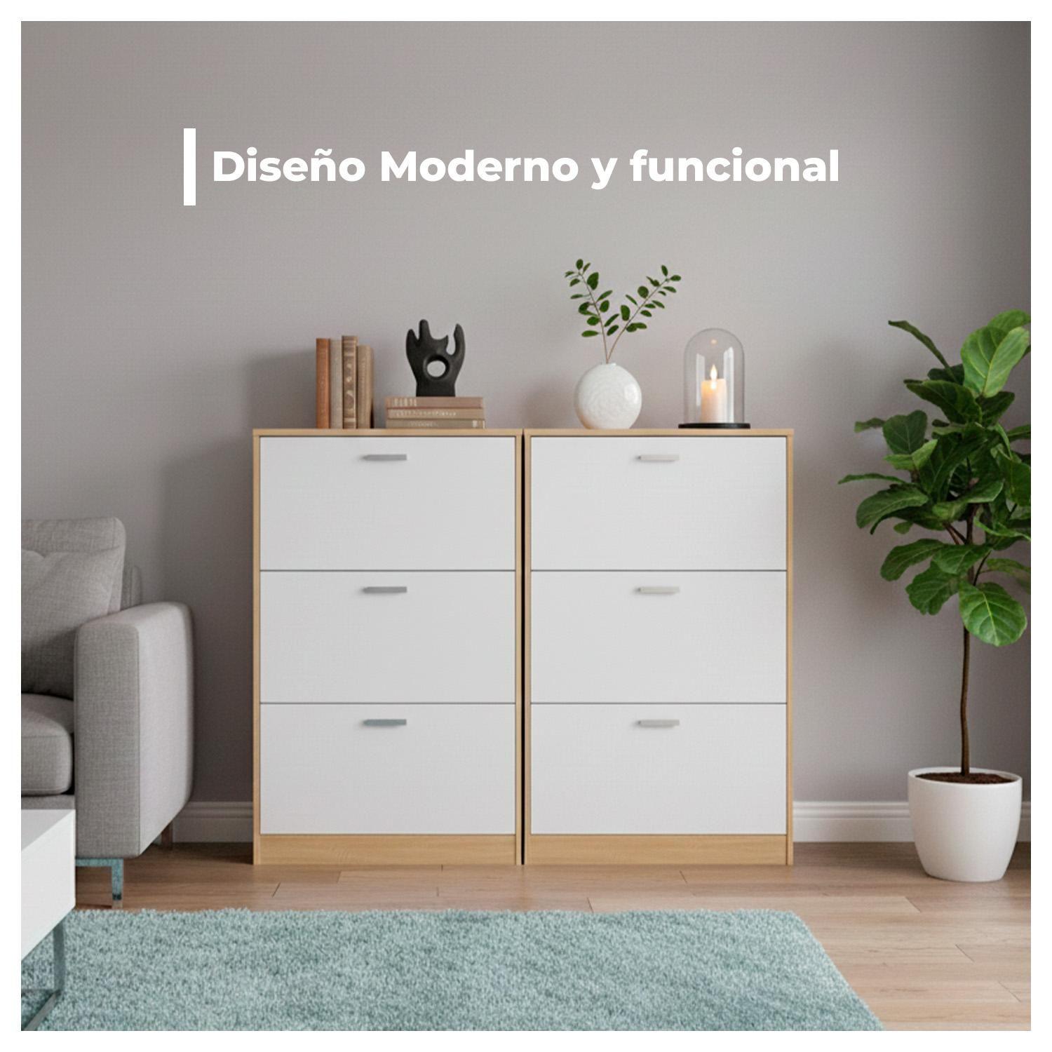 Zapatera Organizador 3 niveles compacta para 18 Pares-3