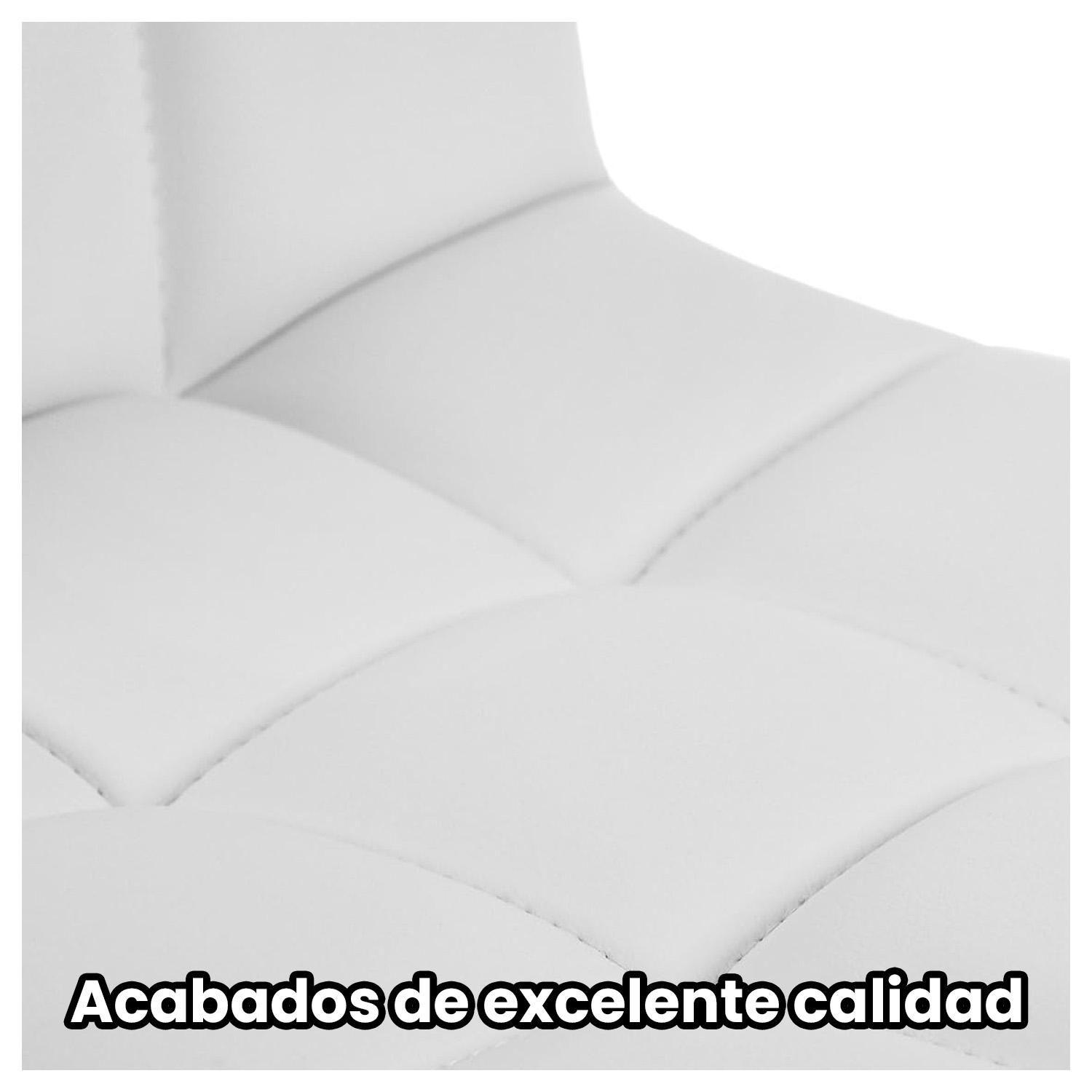Pack 4 Silla Piso Bar Taburete con Respaldo Cuadrado-2