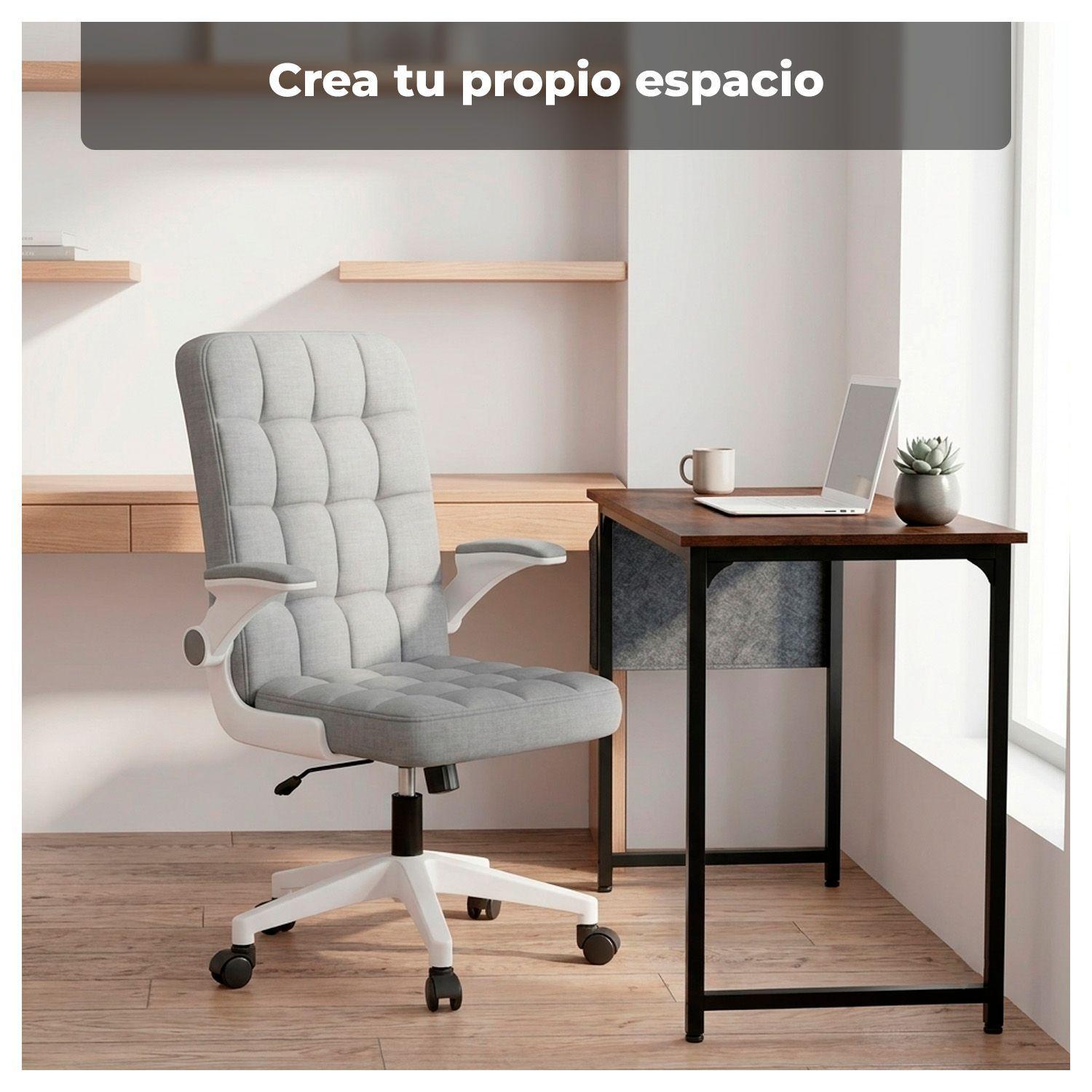 Escritorio Oficina 100cm Estructura Metálica con Bolsa y Gancho Lateral-4