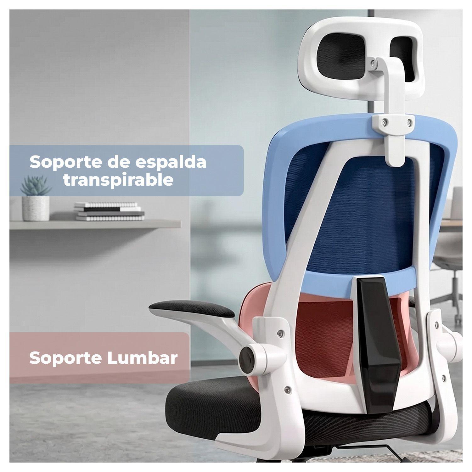 Silla Ergonómica Oficina Reclinable Apoyacabeza-4