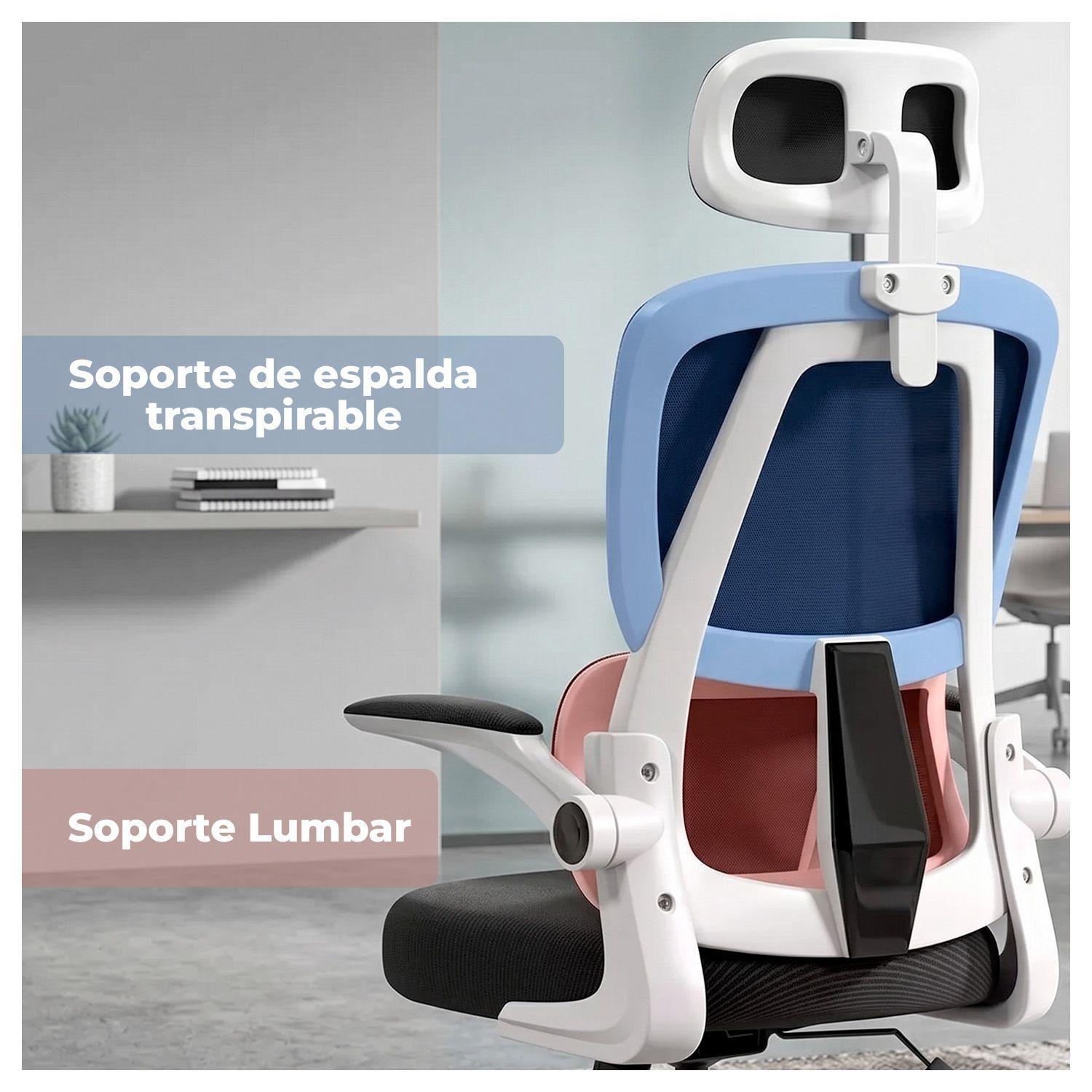 Silla Ergonómica Oficina Reclinable Apoyacabeza-4