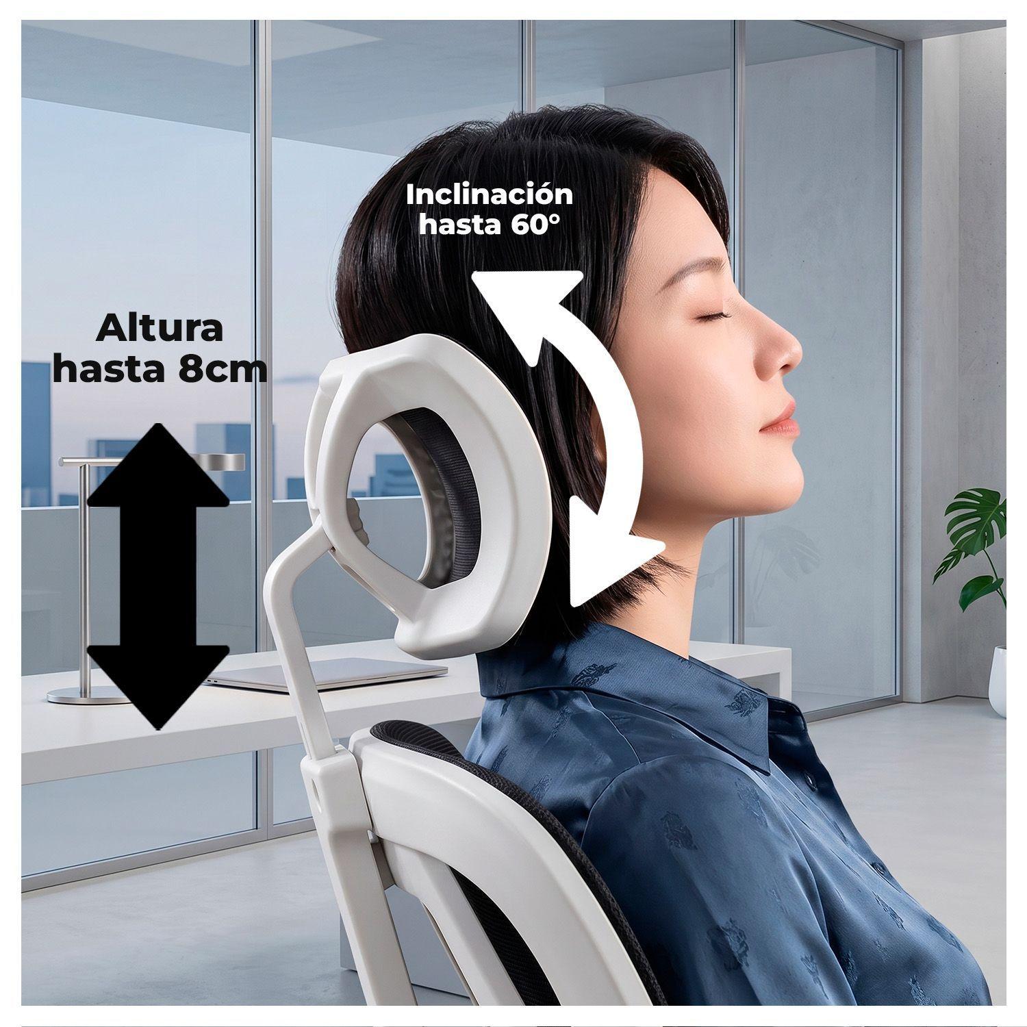 Silla Ergonómica Oficina Reclinable Apoyacabeza-5