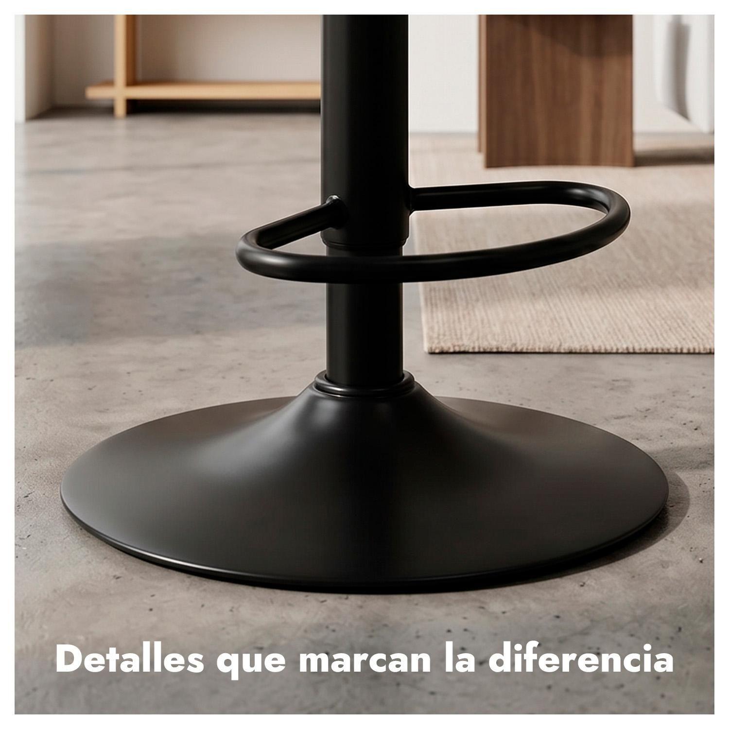 Pack 4 Silla Bar Taburete Piso Cocina Giratorio Ajustable Madera Moderno-2