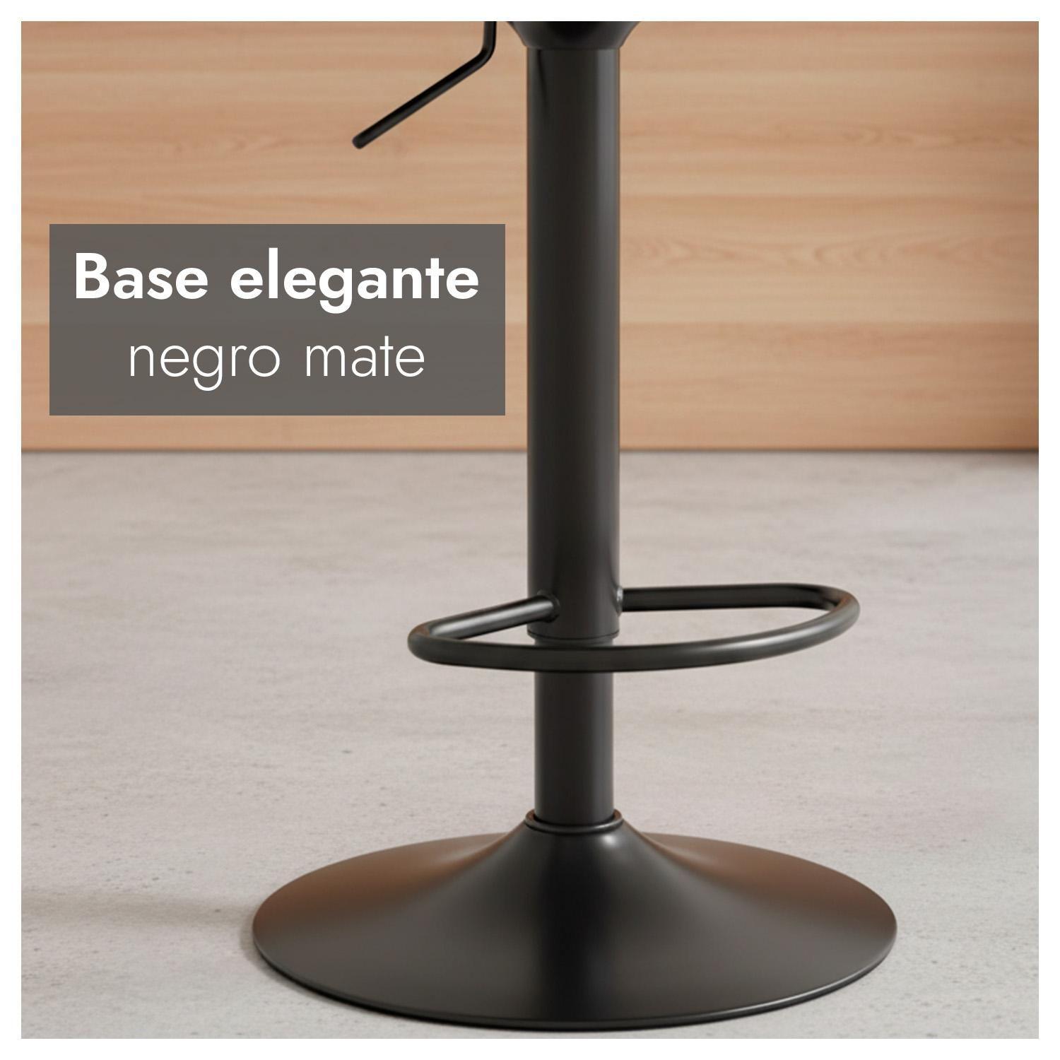 Silla Piso Bar Ajustable Negra Ergonómica Giratoria Cocina Isla 150kg-4