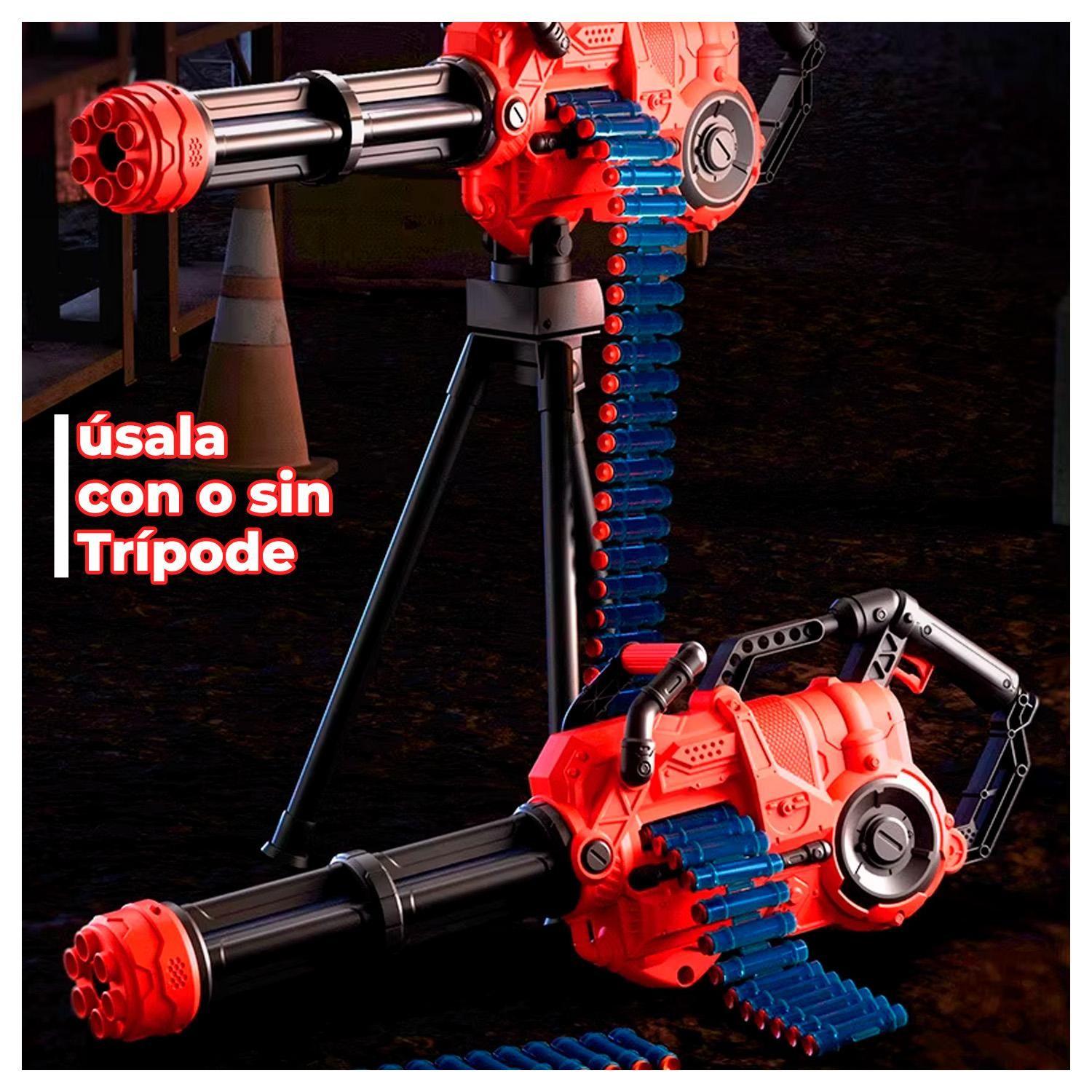 Ametralladora de Dardos Automática con Trípode y Luces LED-4