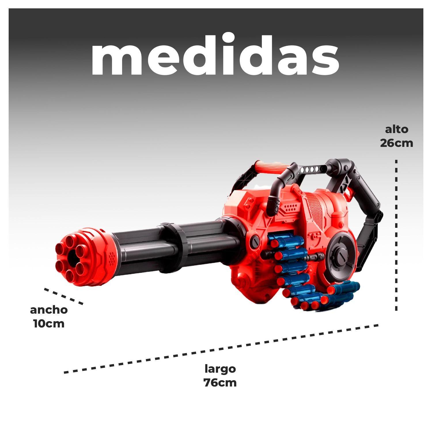 Ametralladora de Dardos Automática con Trípode y Luces LED-5
