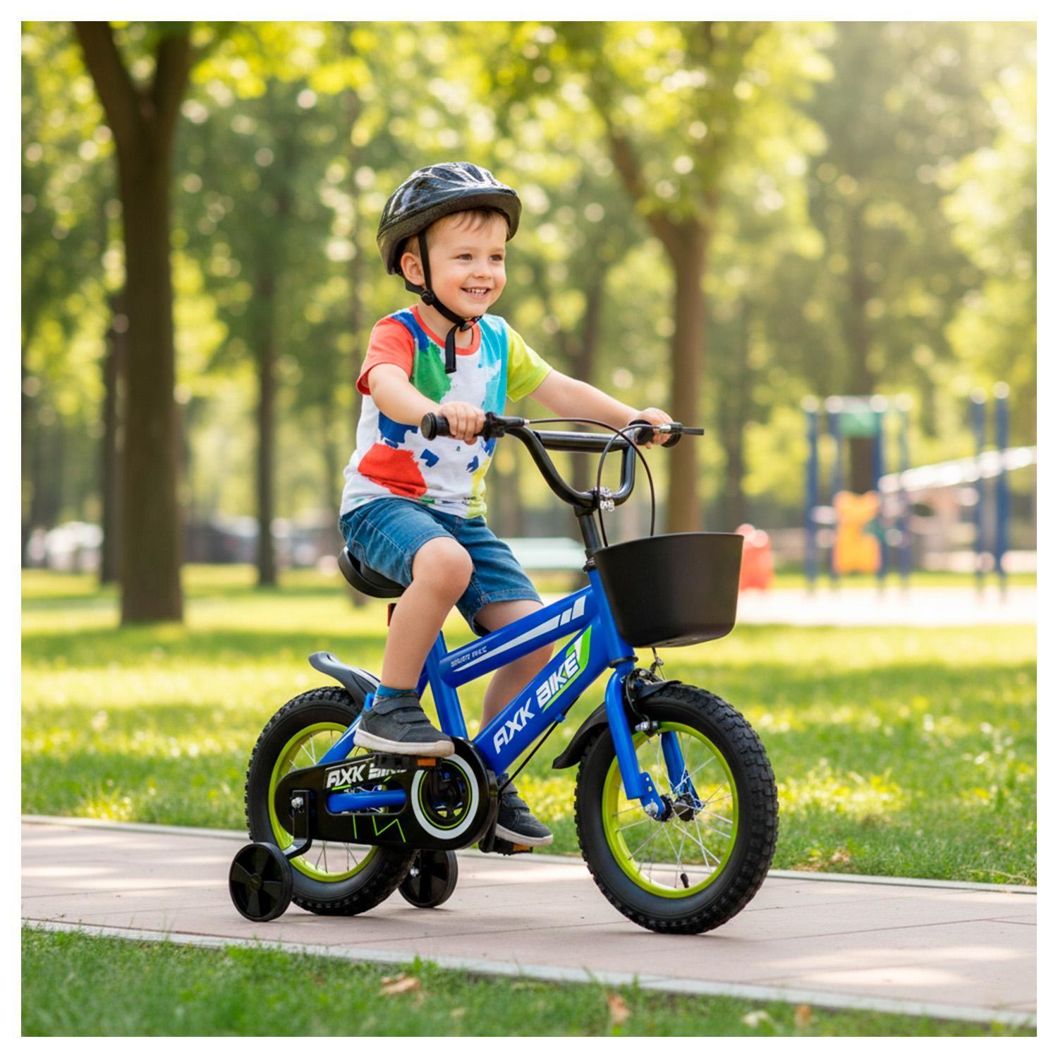 Bicicleta Aro 16 Infantil con Ruedas Auxiliares y Canasto-3