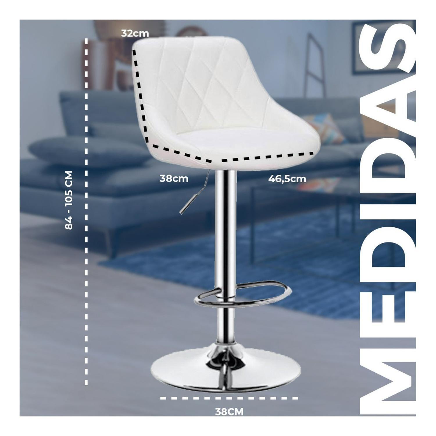 Pack 2 Silla Piso Bar Con Respaldo-3