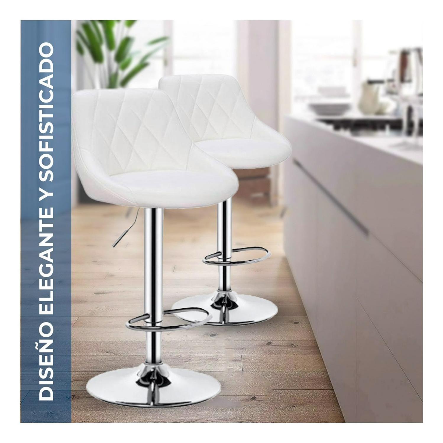 Pack 2 Silla Piso Bar Con Respaldo-4