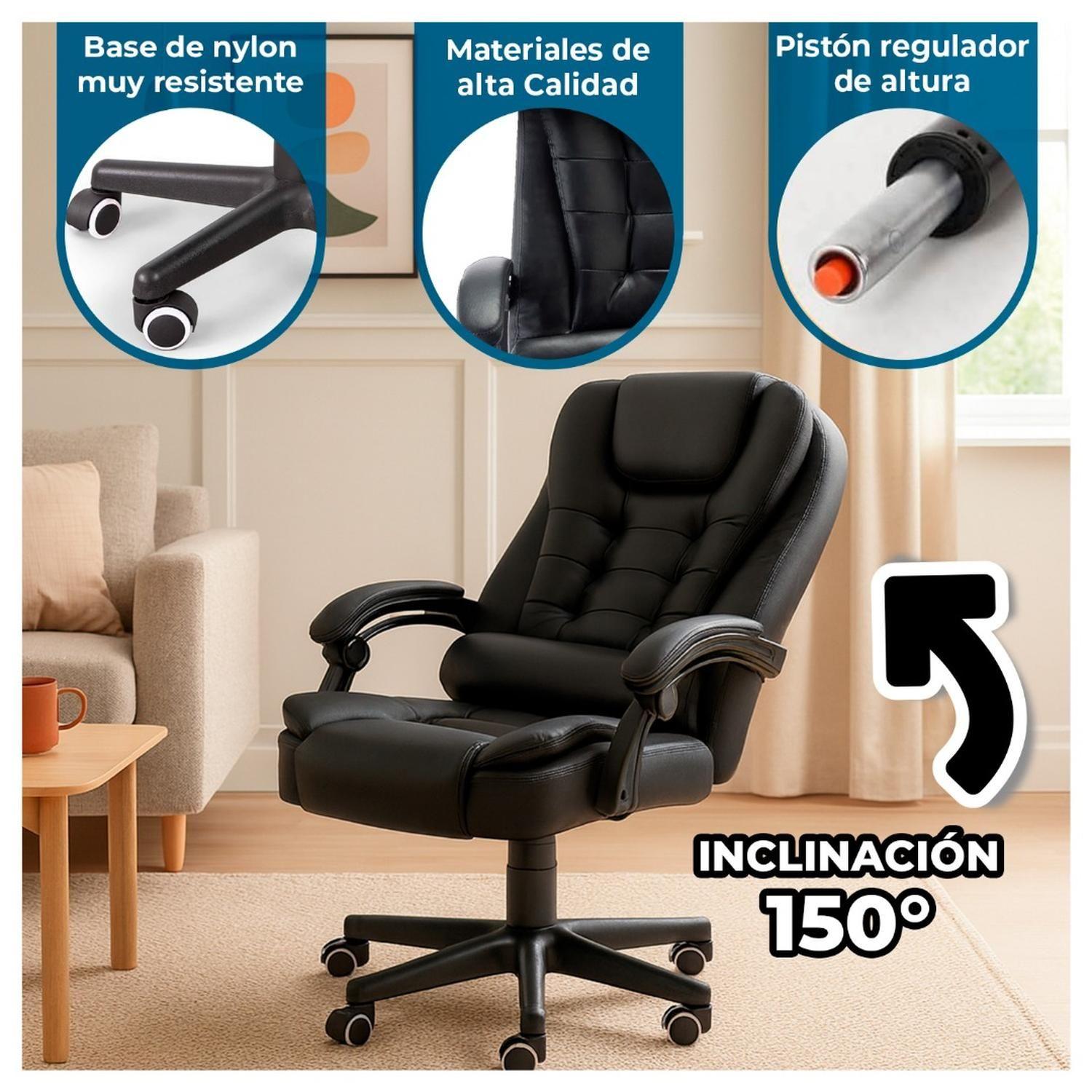 Silla de Oficina Escritorio Ejecutiva con Diseño y Confort Premium-1