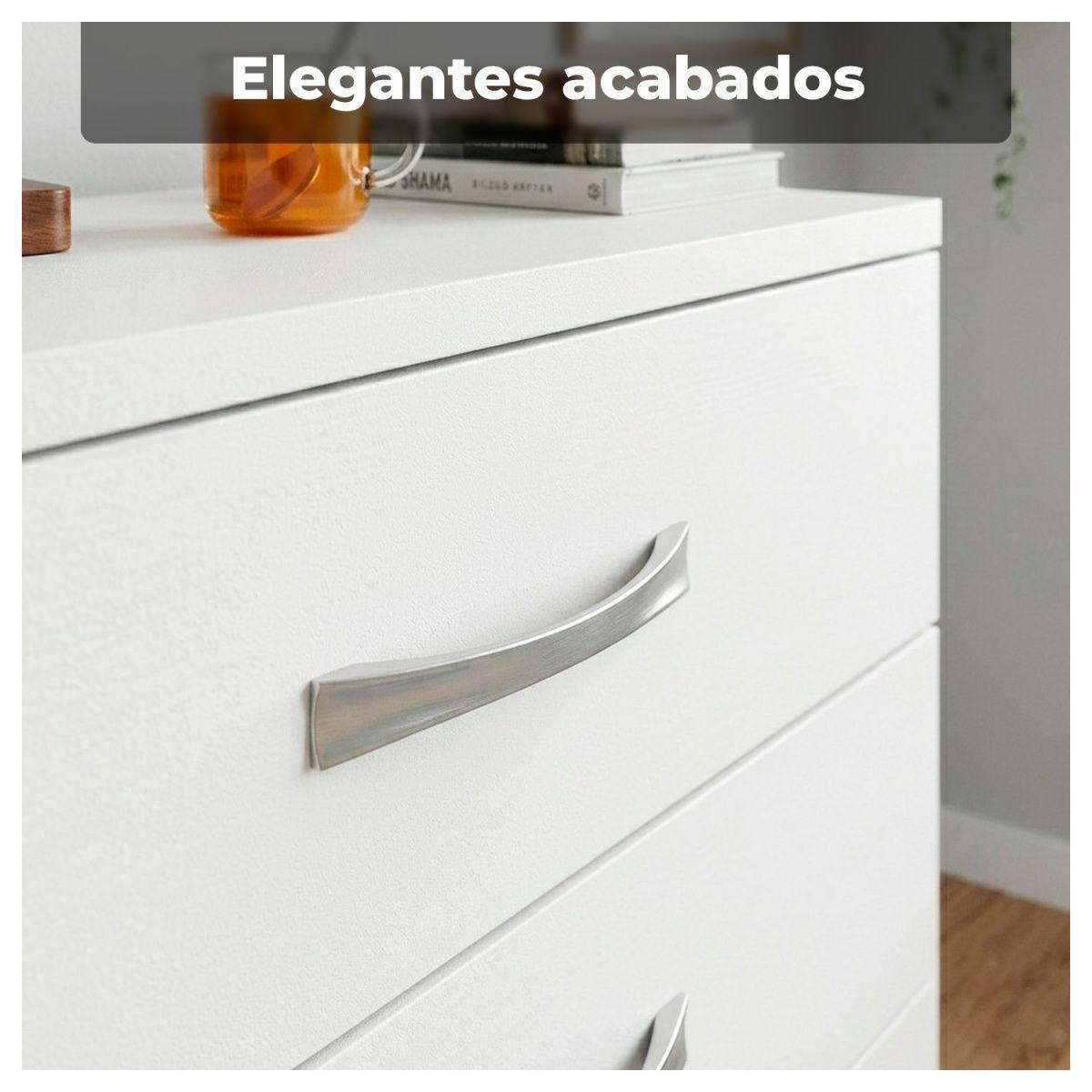 Cómoda Blanca 4 Cajones Mueble Organizador Dormitorio-2