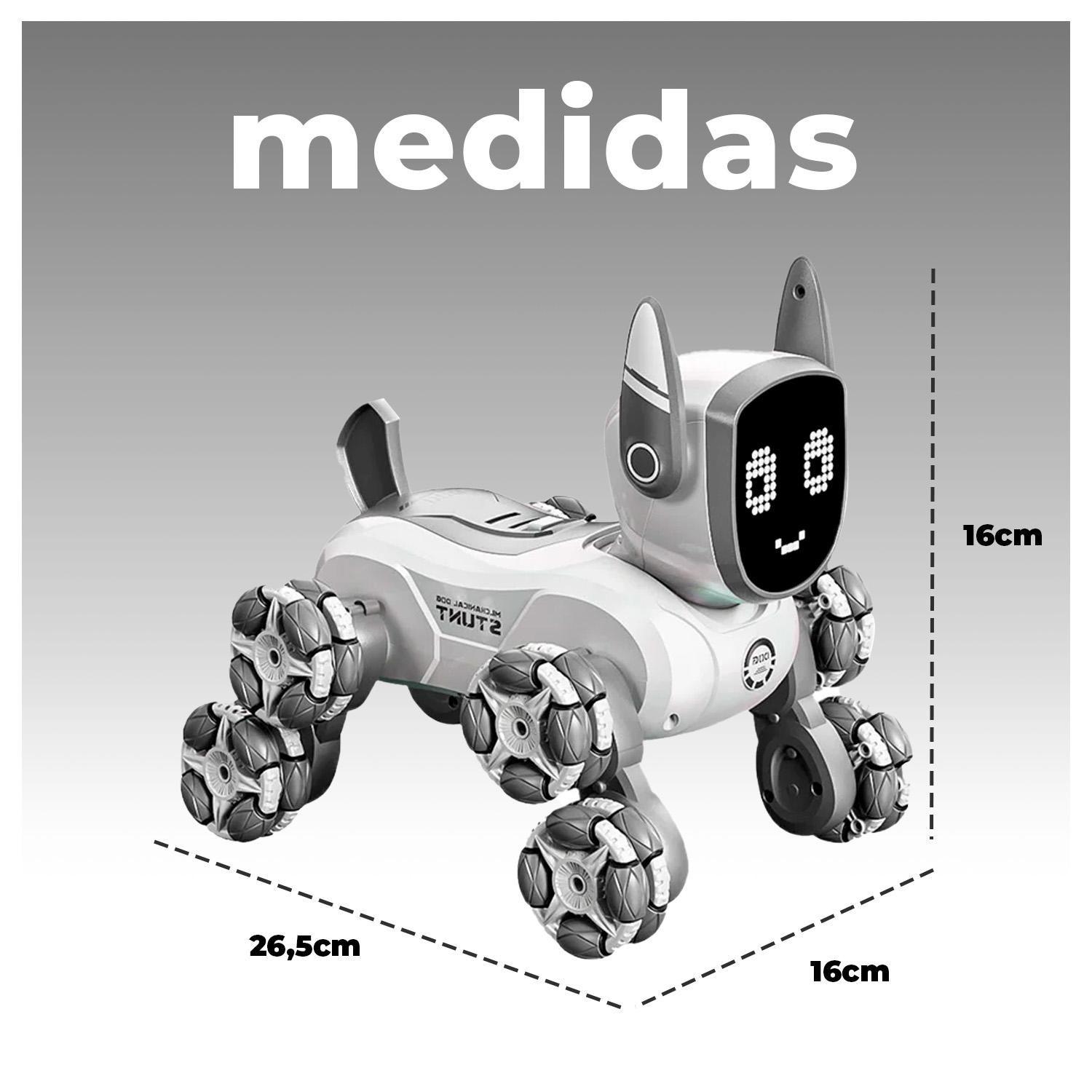 Perro Robot Juguete Interactivo con Control y Luces LED-4
