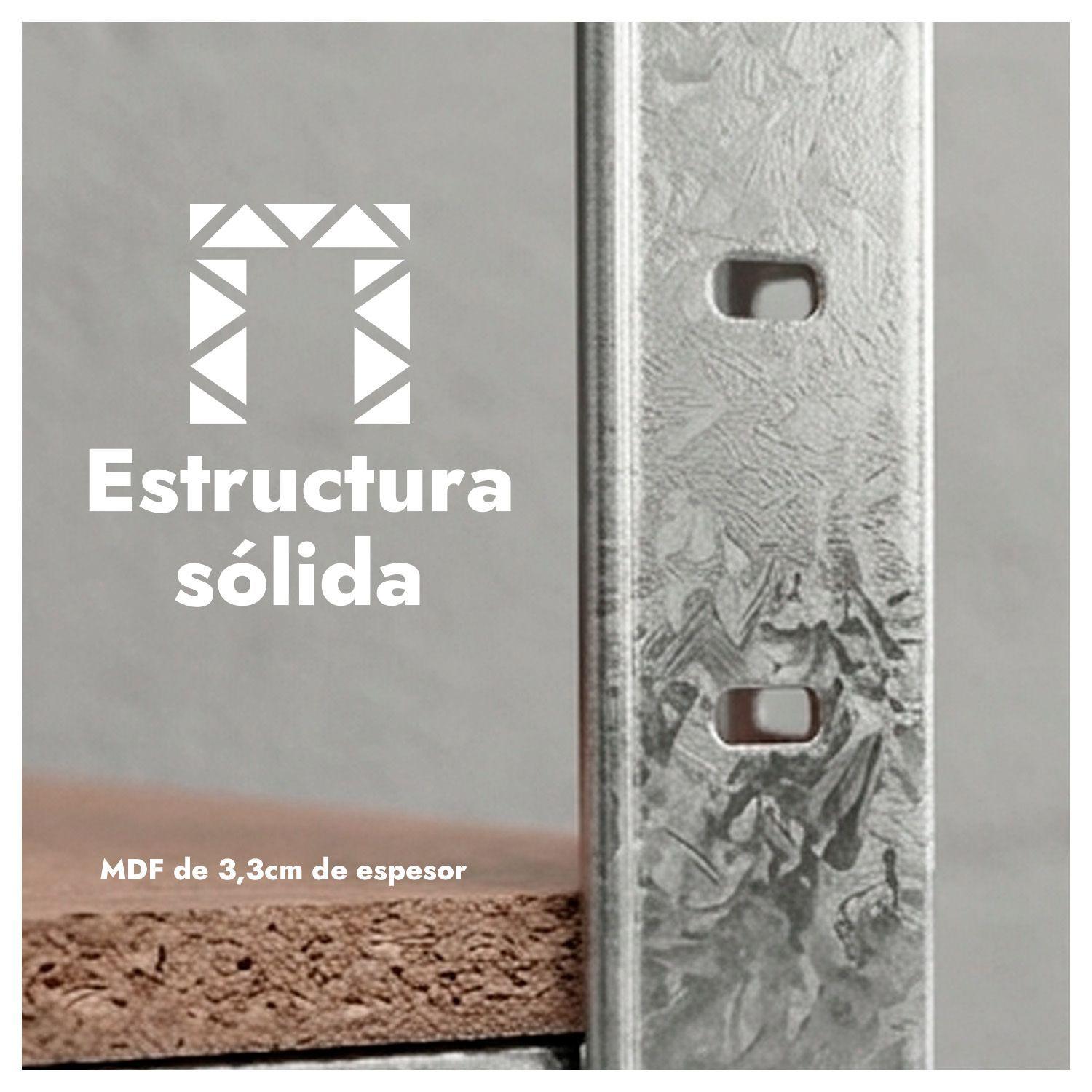 Estante Metálica 5 Niveles 180x90x40 cm Multiuso-2