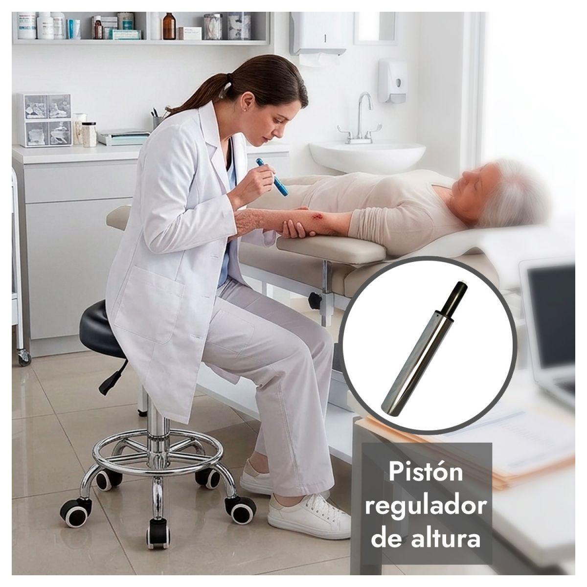 Pack 2 Taburete Profesional Regulable con Ruedas-3