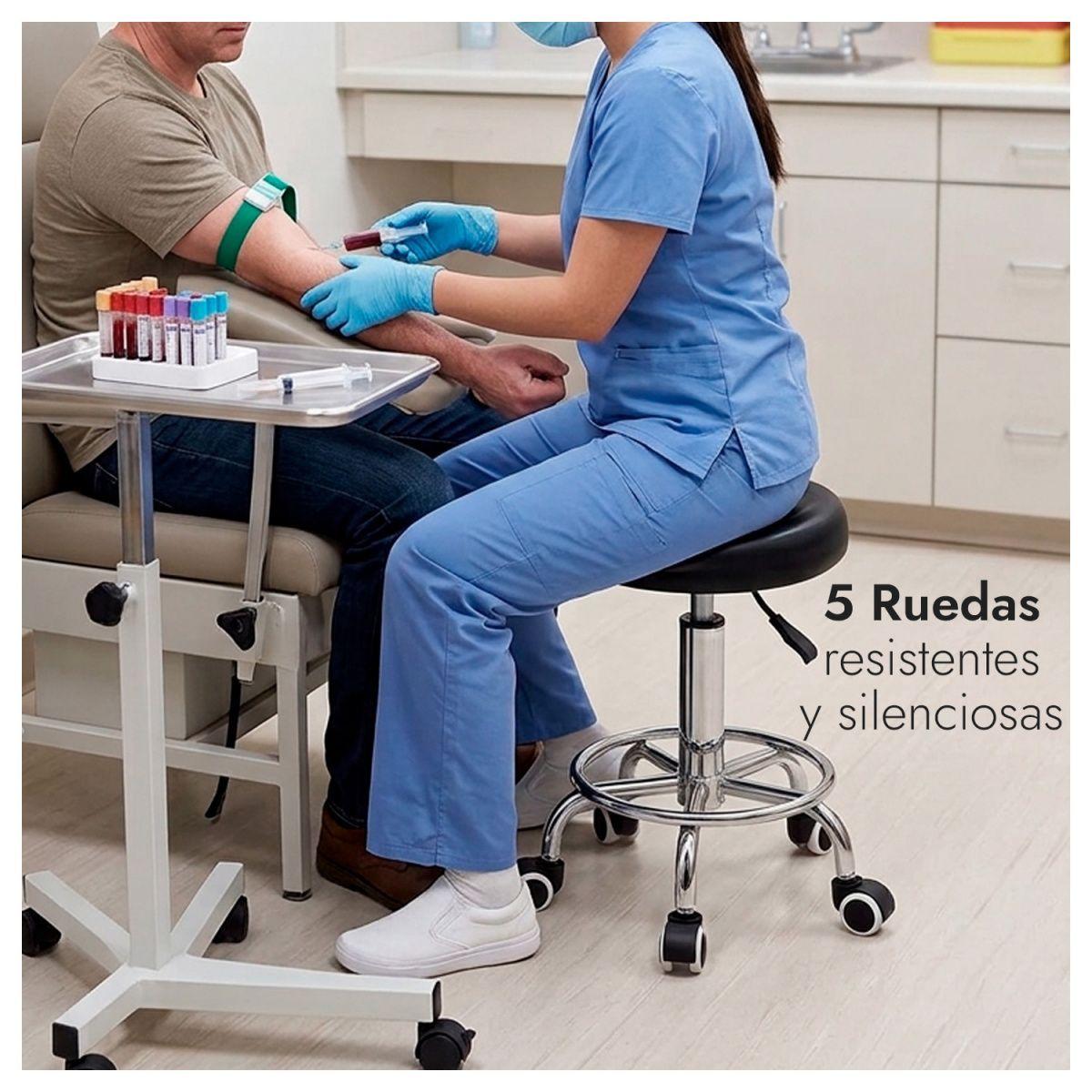 Pack 2 Taburete Profesional Regulable con Ruedas-4