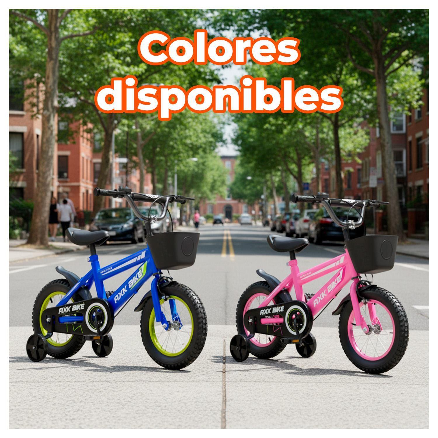 Bicicleta Aro 12 Infantil con Ruedas de Apoyo y Canasto-2