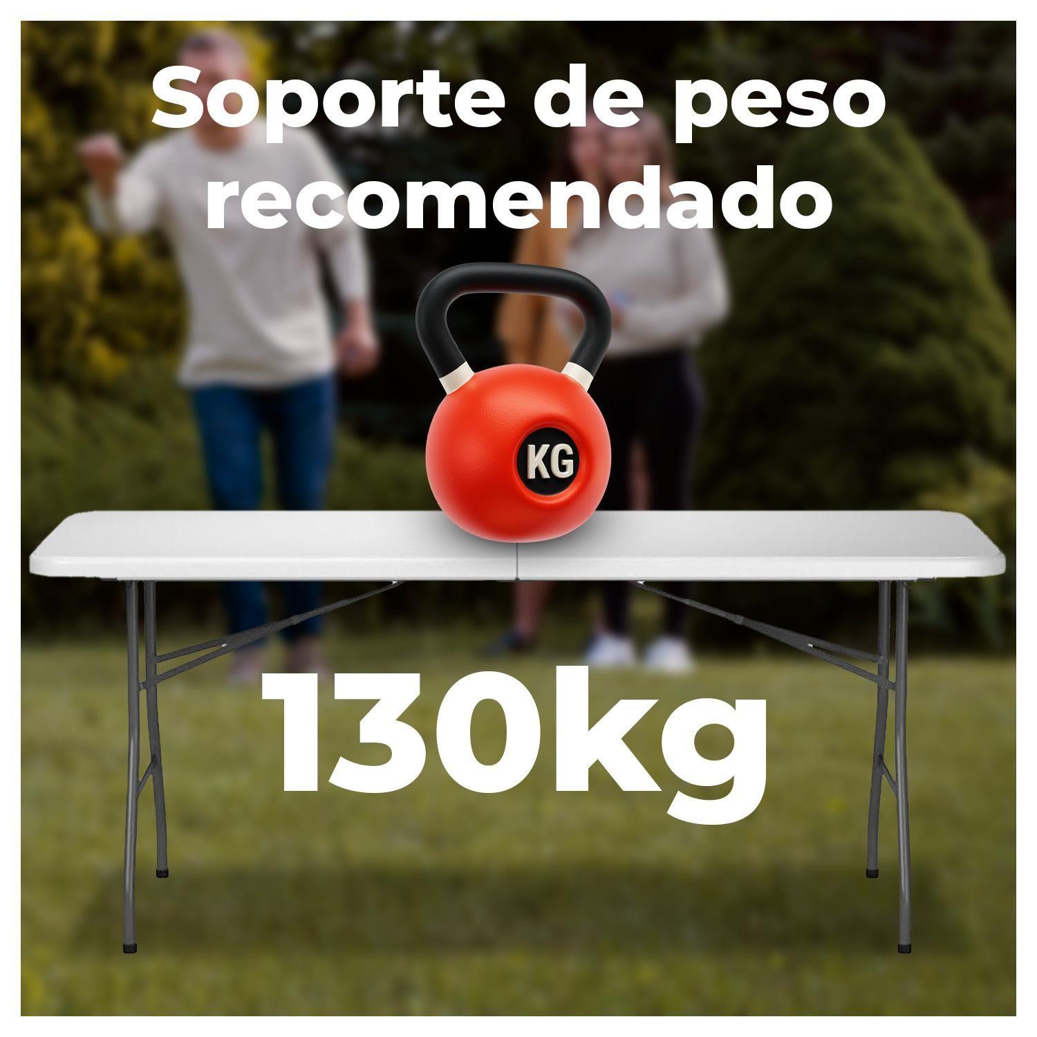 Mesa Plegable Portátil para Interior y Exterior 180x74x74-4