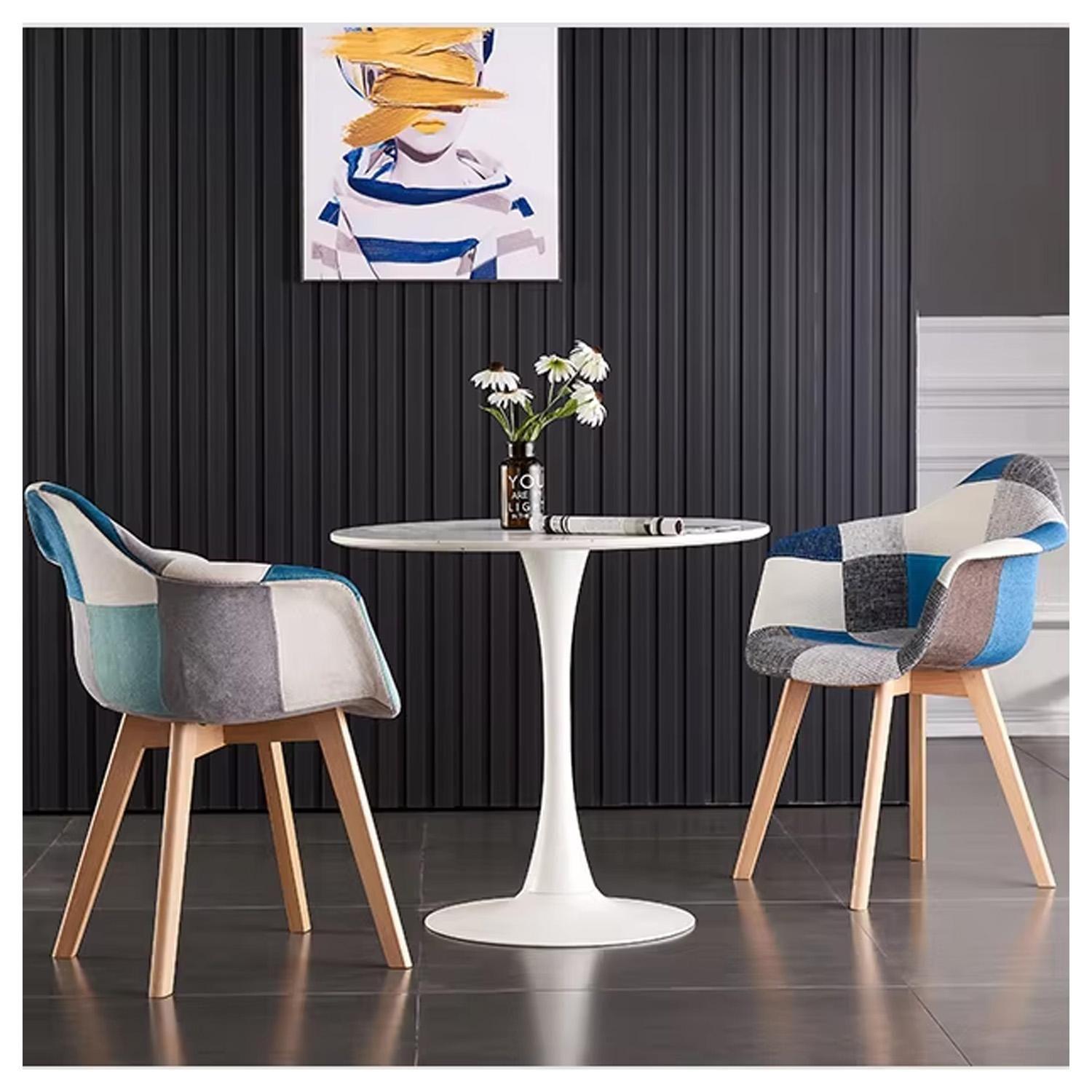 Silla De Diseño Eames Patchwork Color Azul-4