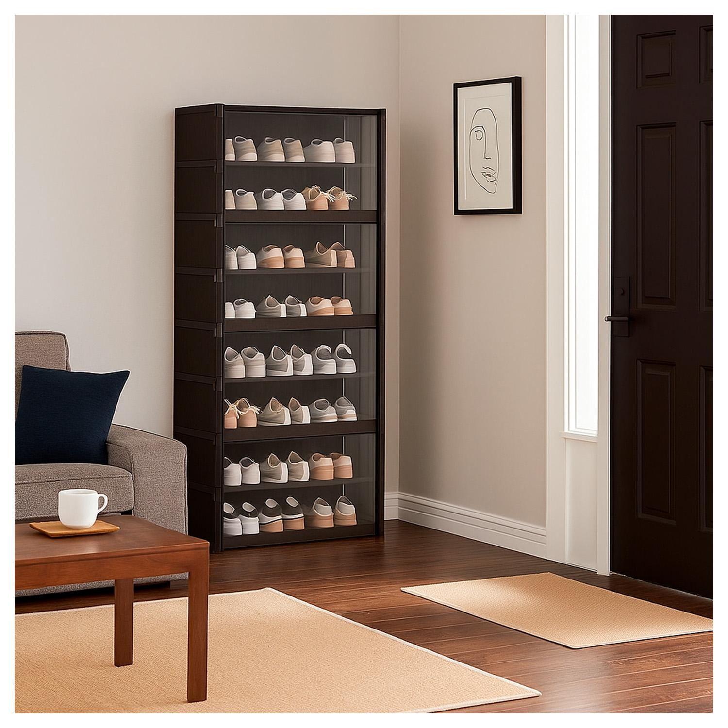 Zapatero Vertical con Tapa PET – 30x64x139cm, 8 Niveles-4