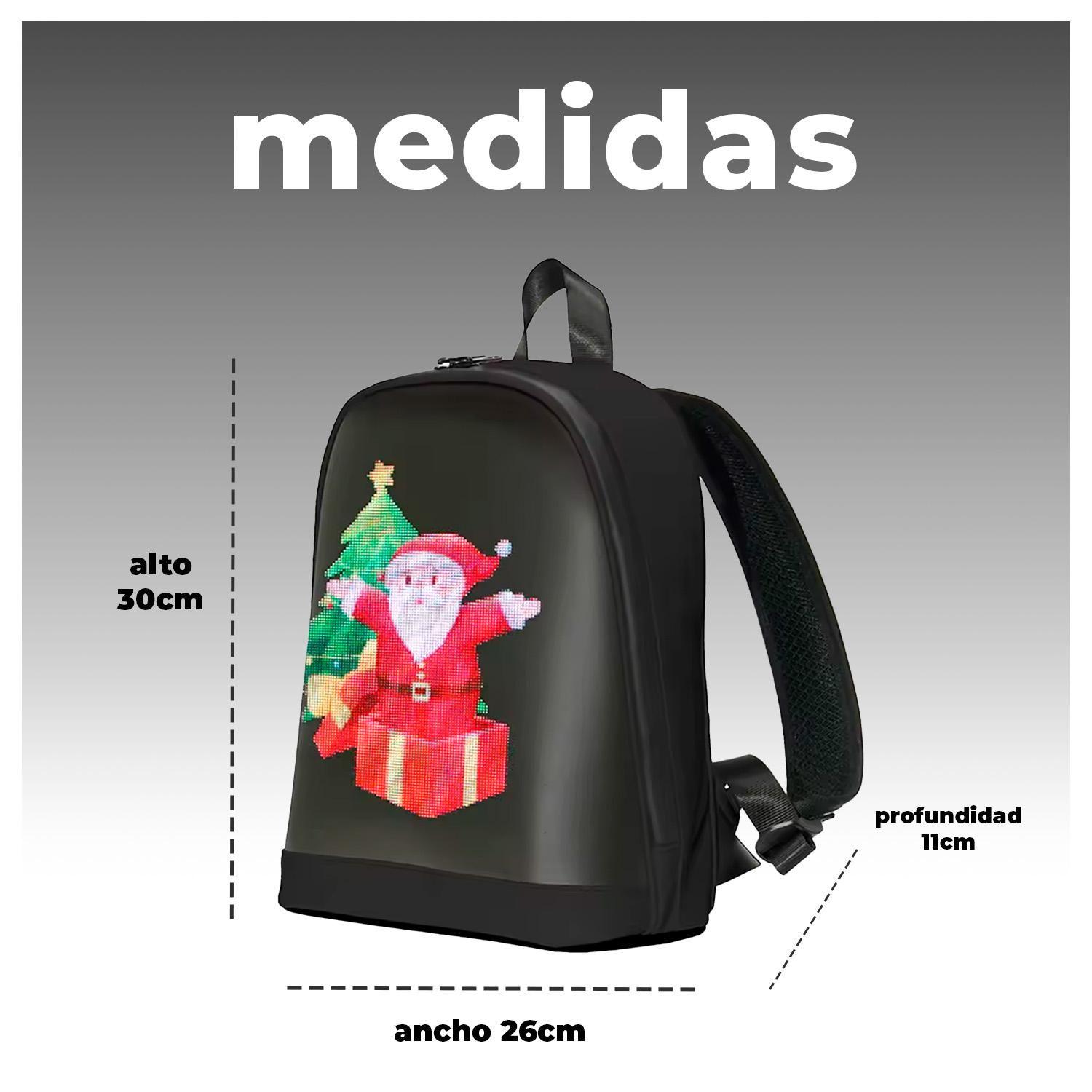 Mochila LED Personalizable con Pantalla Animada y Power Bank-5