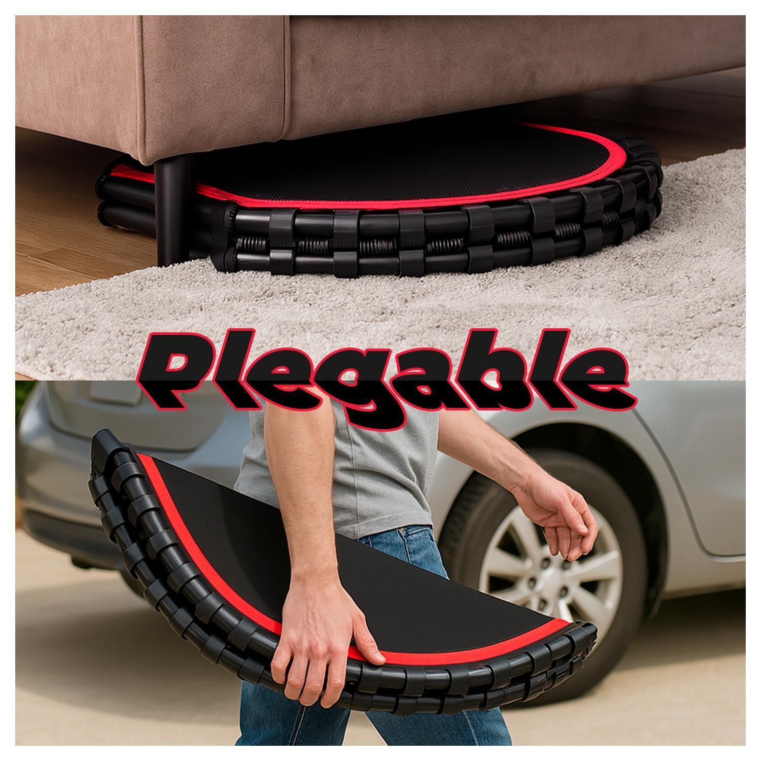 Trampolín Fitness Plegable con Ligas 1 MT para Saltos y Cardio-2