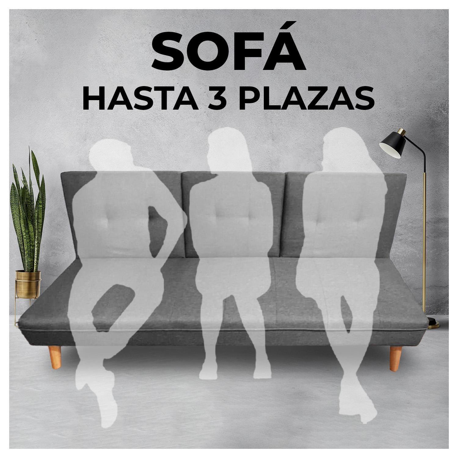 Futón Sofá Cama Reclinable Gris con Puerto Usb y Porta Vasos-2