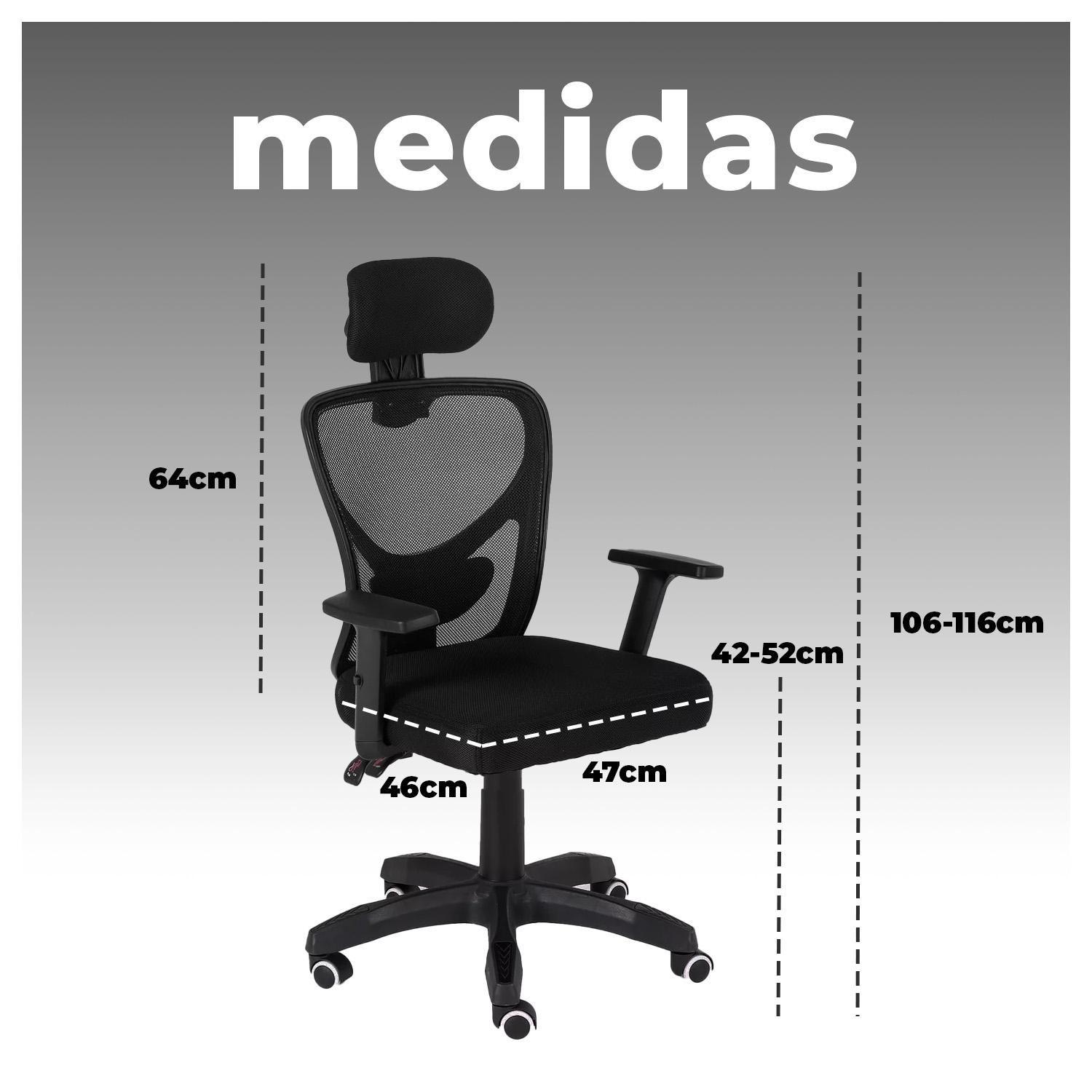 Silla ejecutiva ergonómica con reposabrazos y reposapiernas retráctil-5