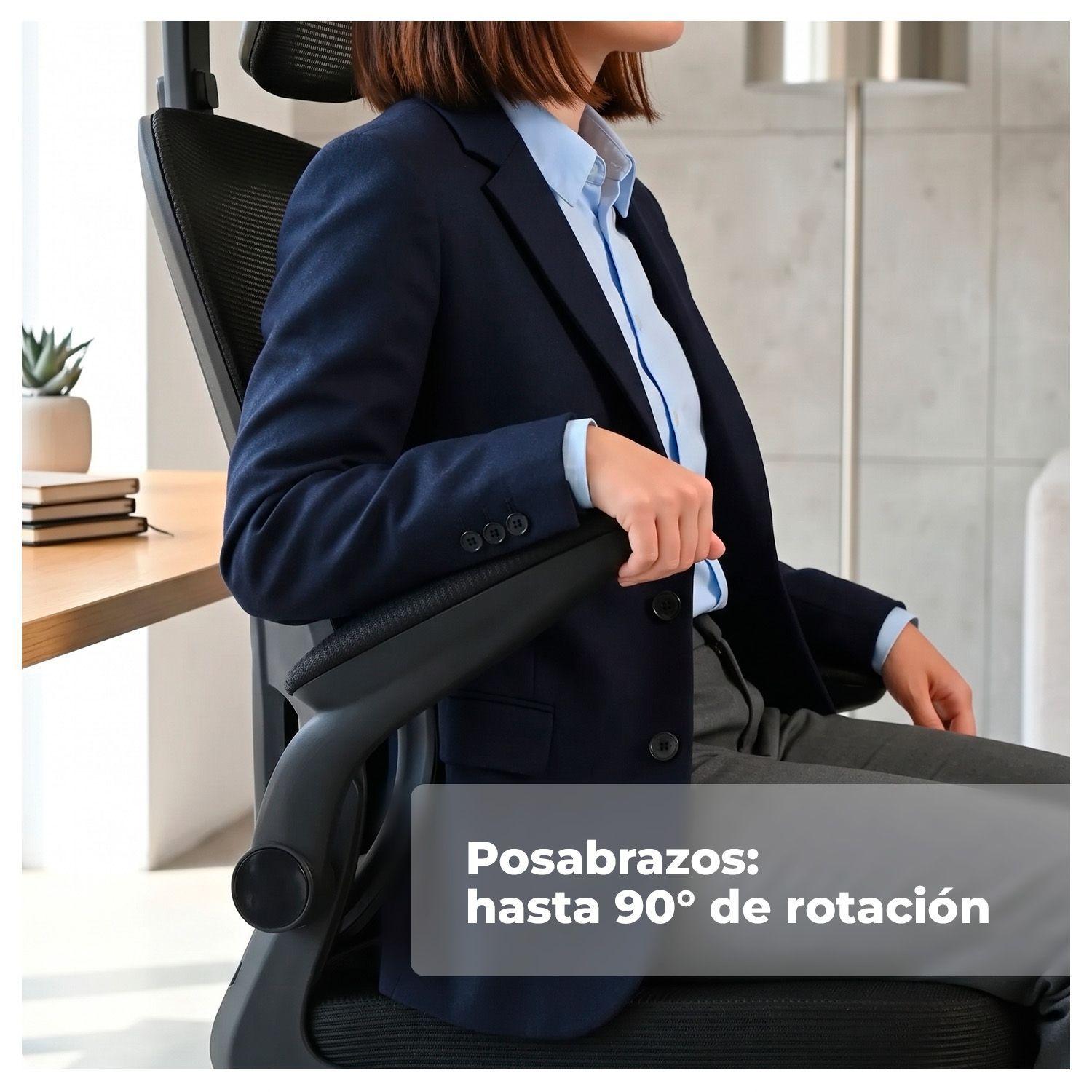 Silla Oficina Ergonómica Reclinable Soporte Lumbar-9