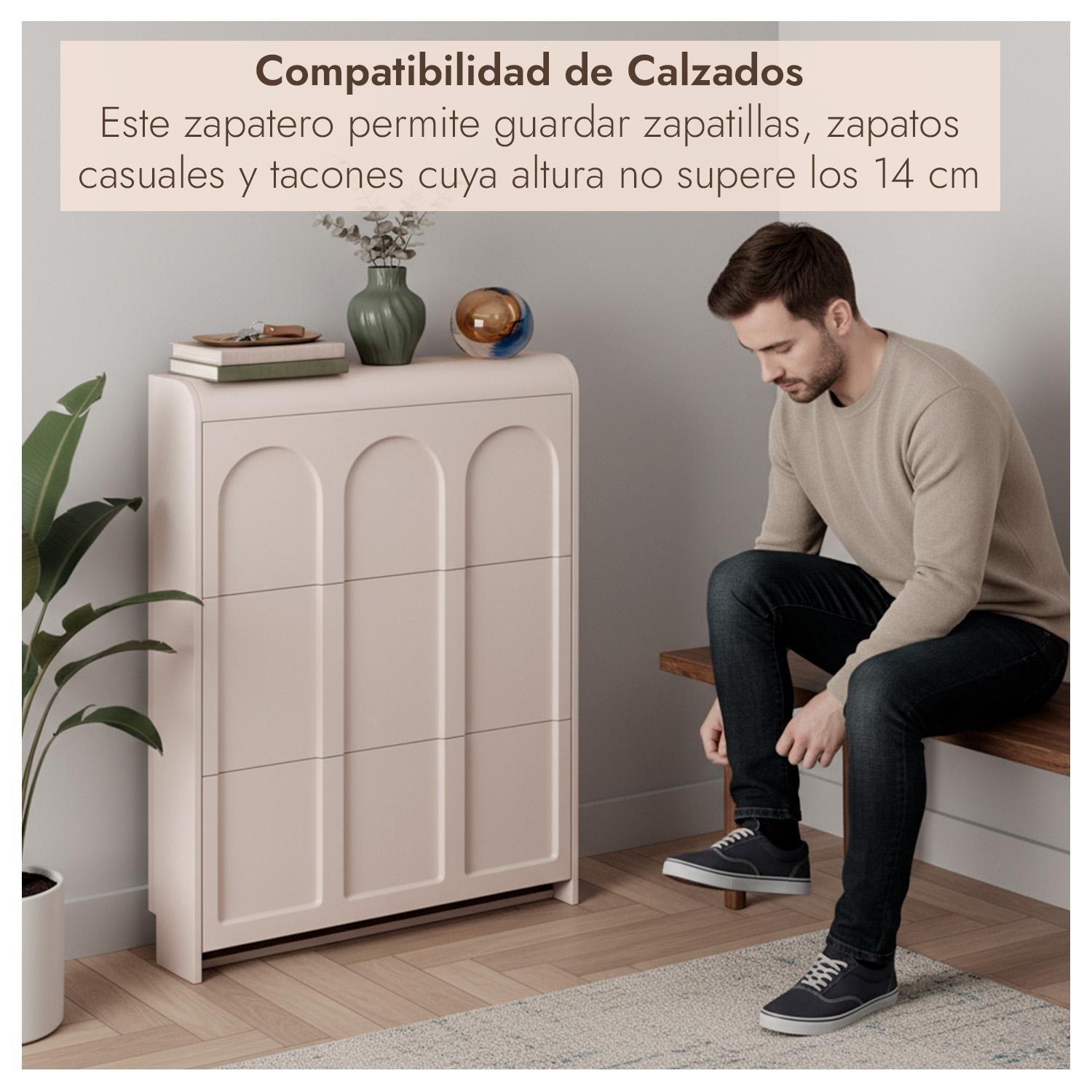 Zapatero Delgado Organizador De Zapatos Para Entrada 6 pares Moderno-7