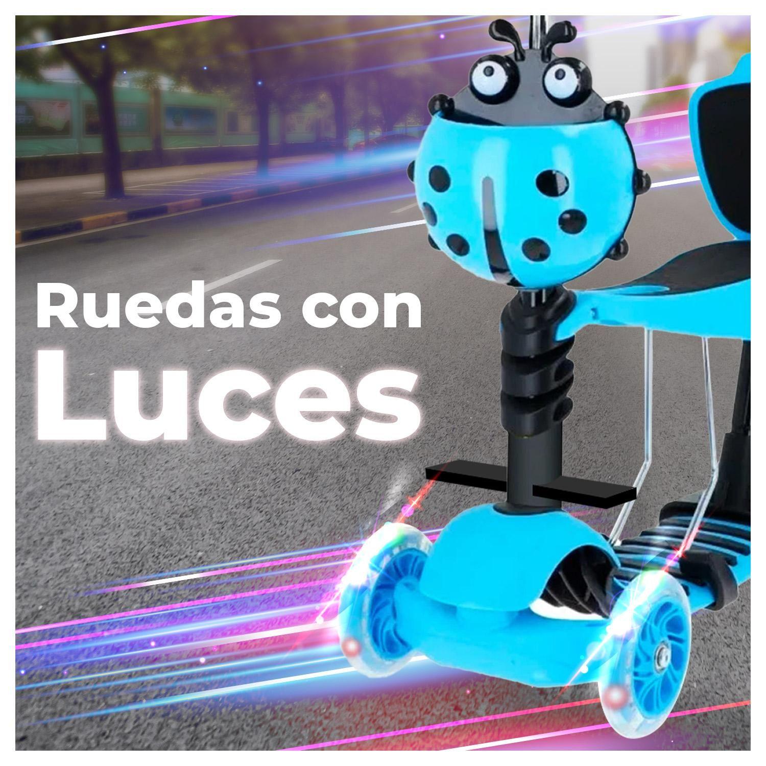 Scooter Monopatín 5 en 1 y ruedas con luces-2