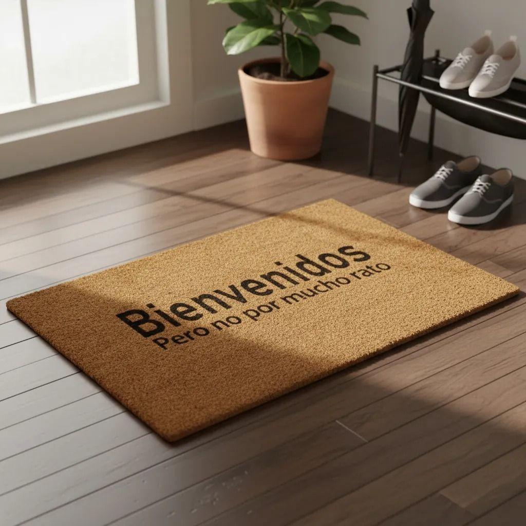 Limpiapiés Personalizado Bienvenidos pero no por mucho rato 60x40-3