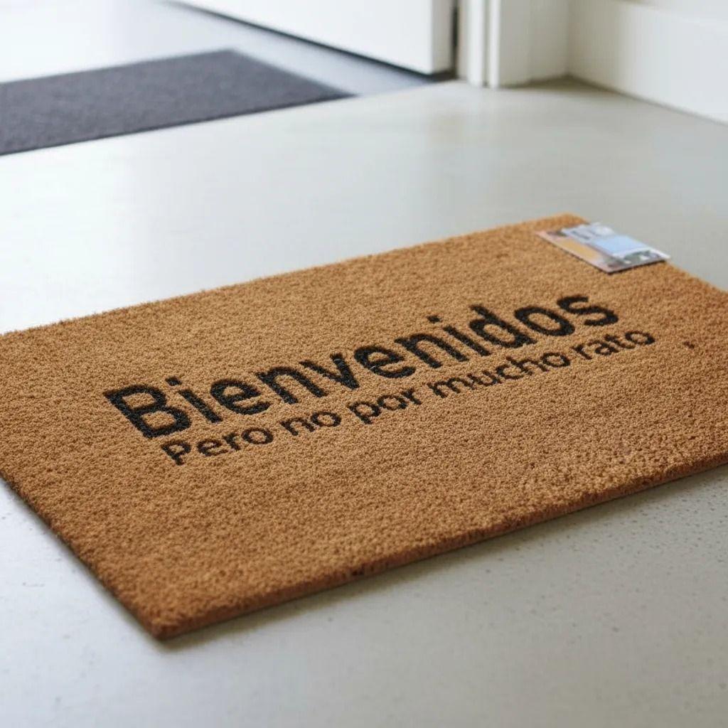 Limpiapiés Personalizado Bienvenidos pero no por mucho rato 60x40-4