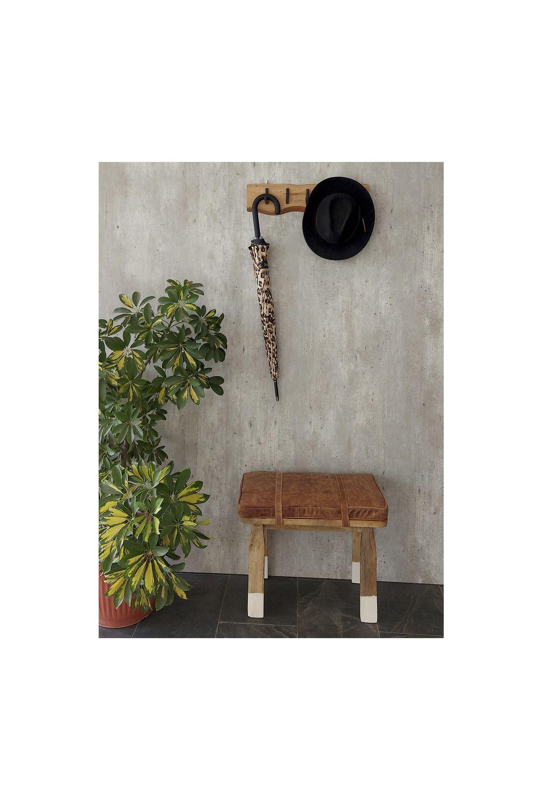 TABURETE CUERO/MADER-3