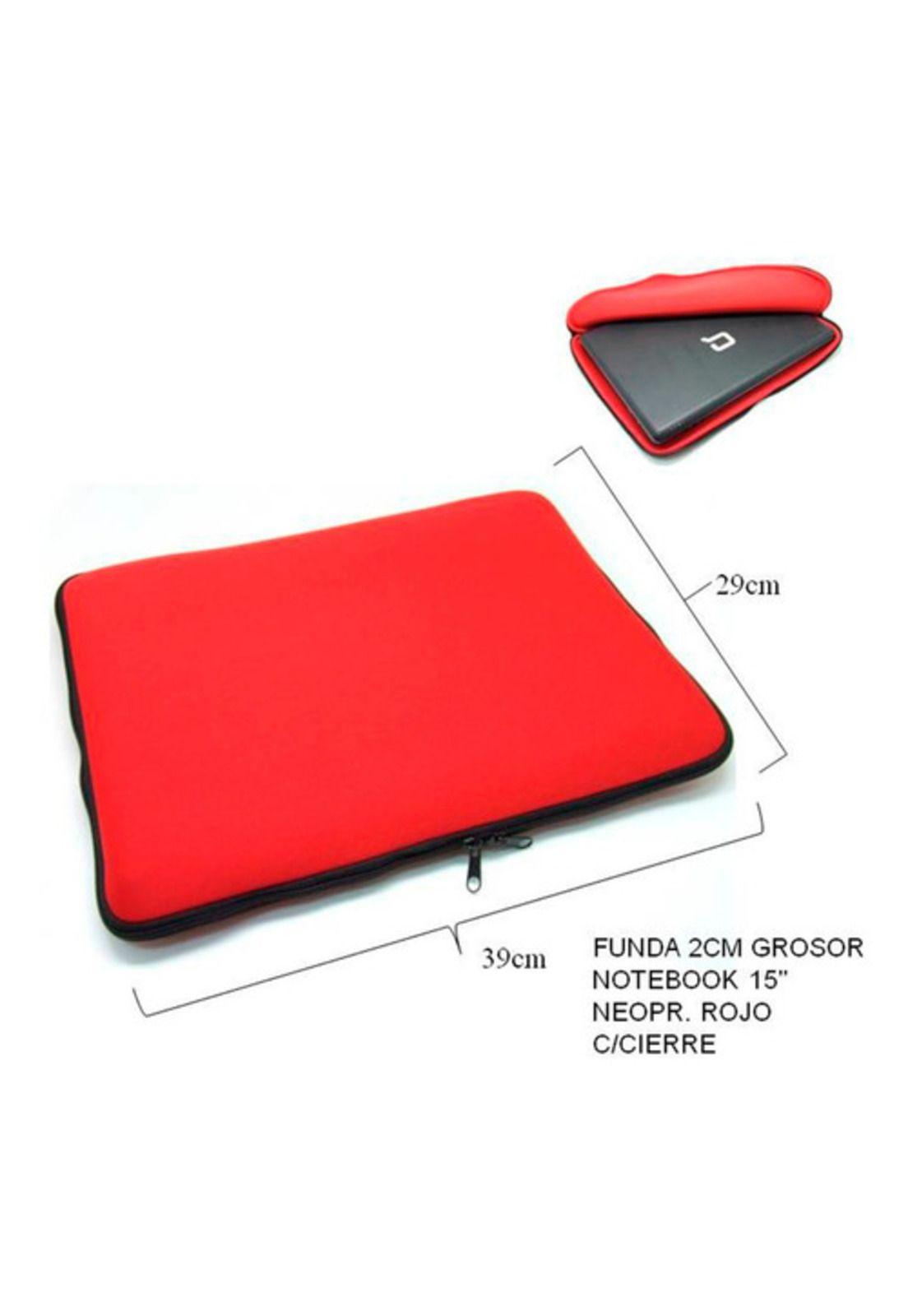Funda Notebook Roja con Cierre-2