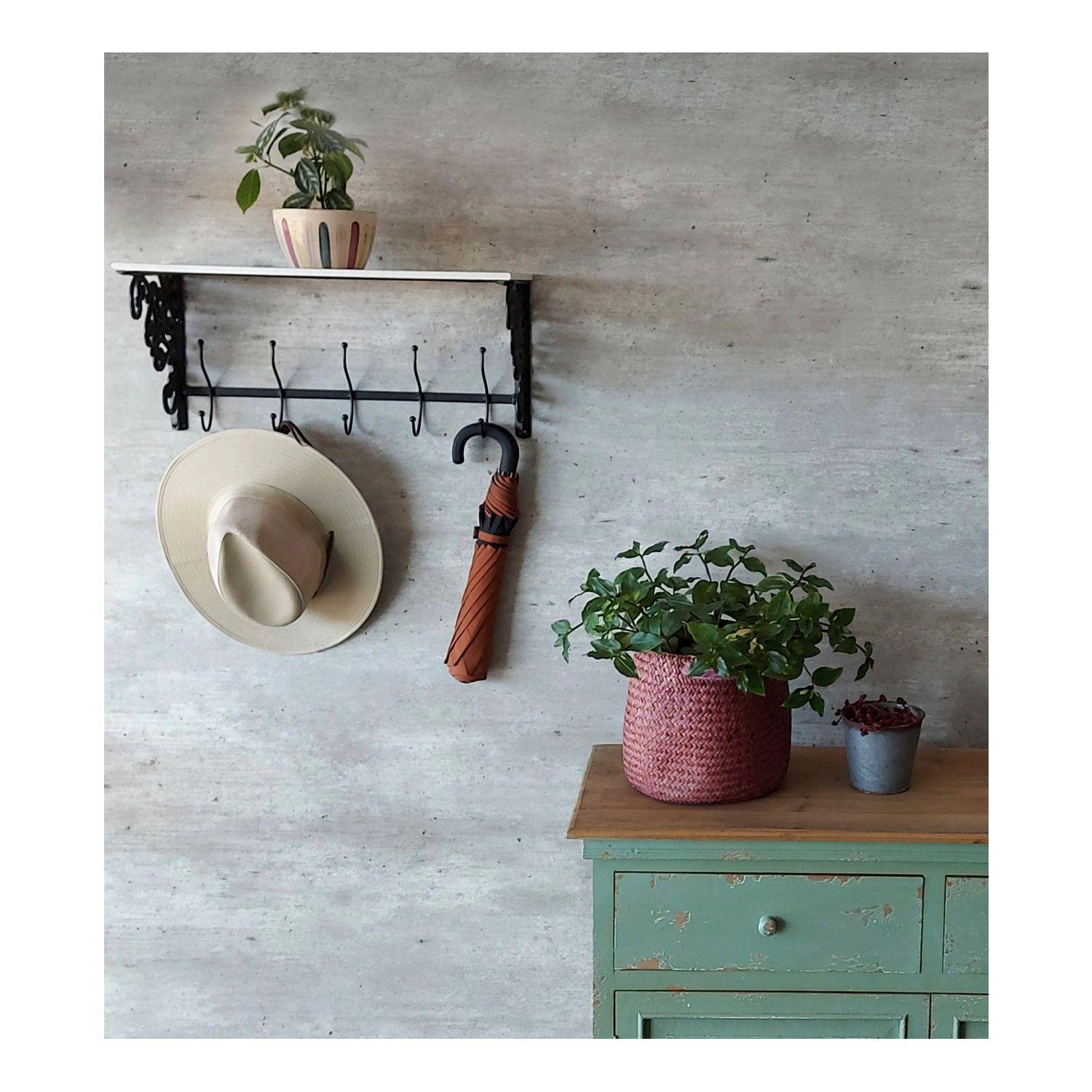 Perchero Repisa Fierro Fundido-2