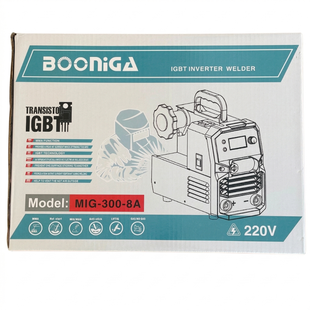 Soldadora Mig Tig Arco Con y Sin Gas 300amp hasta 5Kg Booniga-5