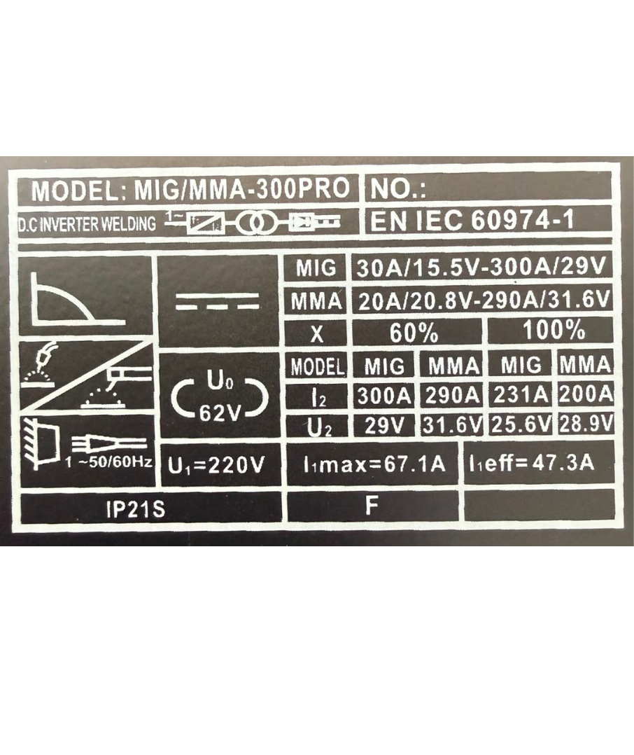 Soldadora Mig Con y Sin Gas Tig Mma Inverter 300a Sinergica IGBT-7