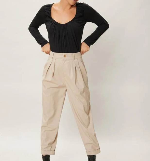 Blusa Negra con Fruncido-5